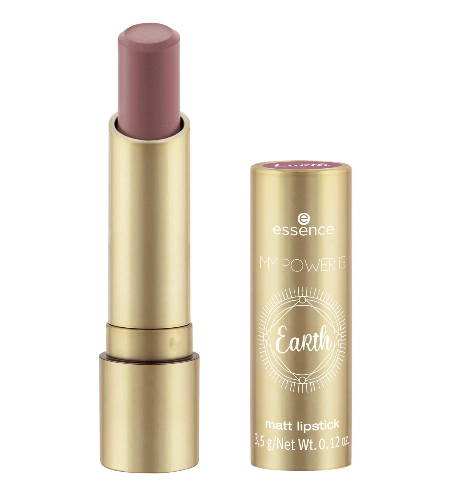 Essence MY POWER IS EaRth Matt Lipstick No. 02 Down-To-Earth - Brown (3.5g) | Shop Internationally for Vegan Beauty - Buy Online on GoSupps.com