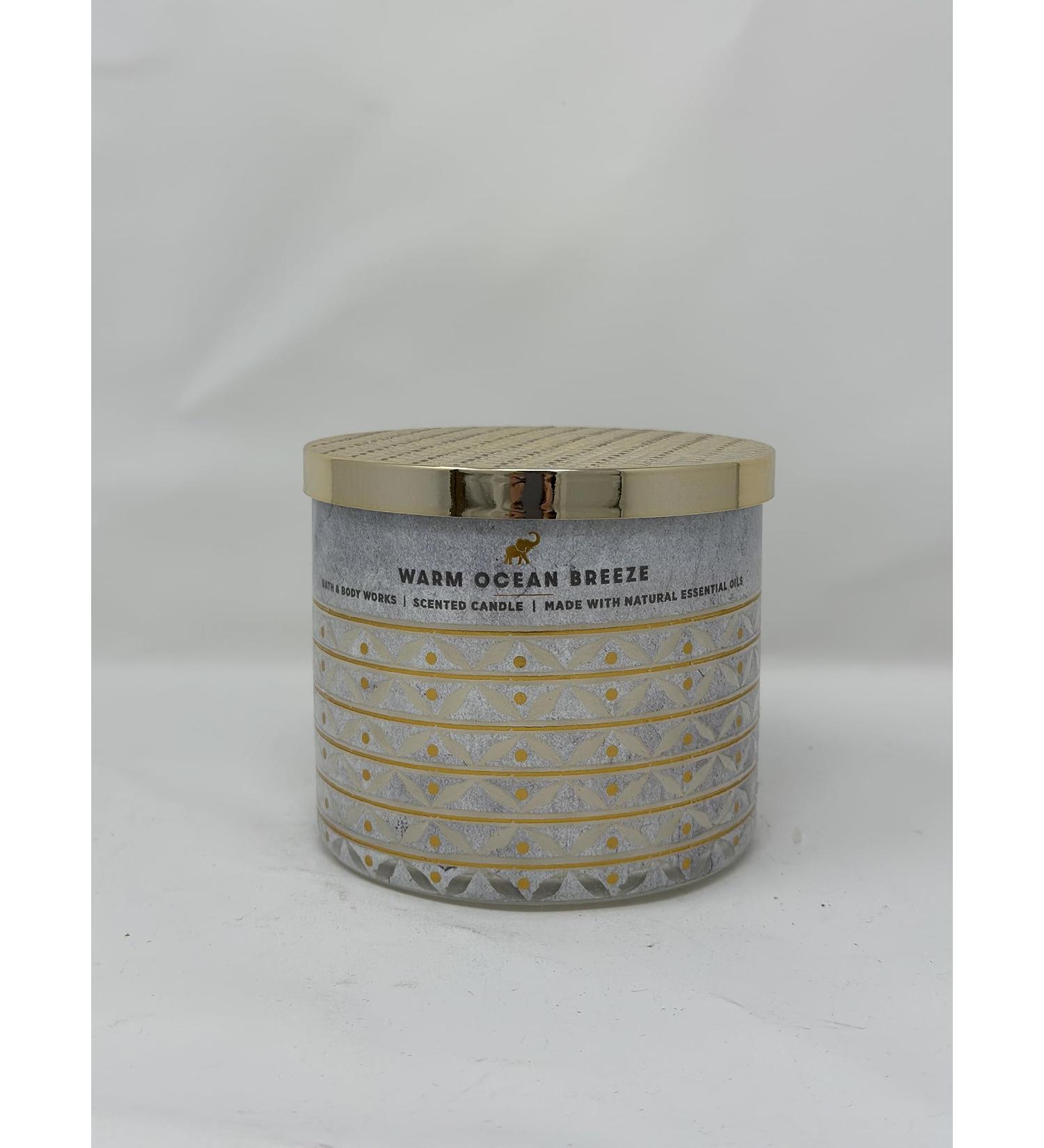 Warm Ocean Breeze 3 Wick Candle 14.5 oz / 411 g Made with Natural Essential Oil 2023