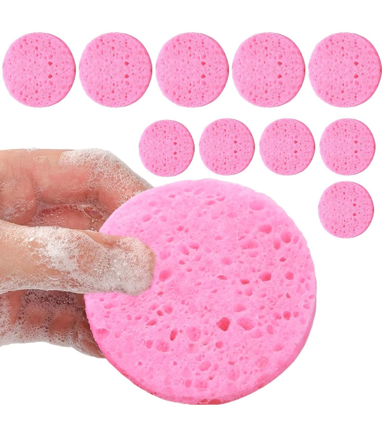 Facial Sponges for Cleansing Face Sponge | Natural Skin Care Sponges for Gentle Exfoliation - Cosmetic Spa Sponges Makeup Remover Cleaning Pads for Personal Spa Cosmetics - Buy Online on GoSupps.com