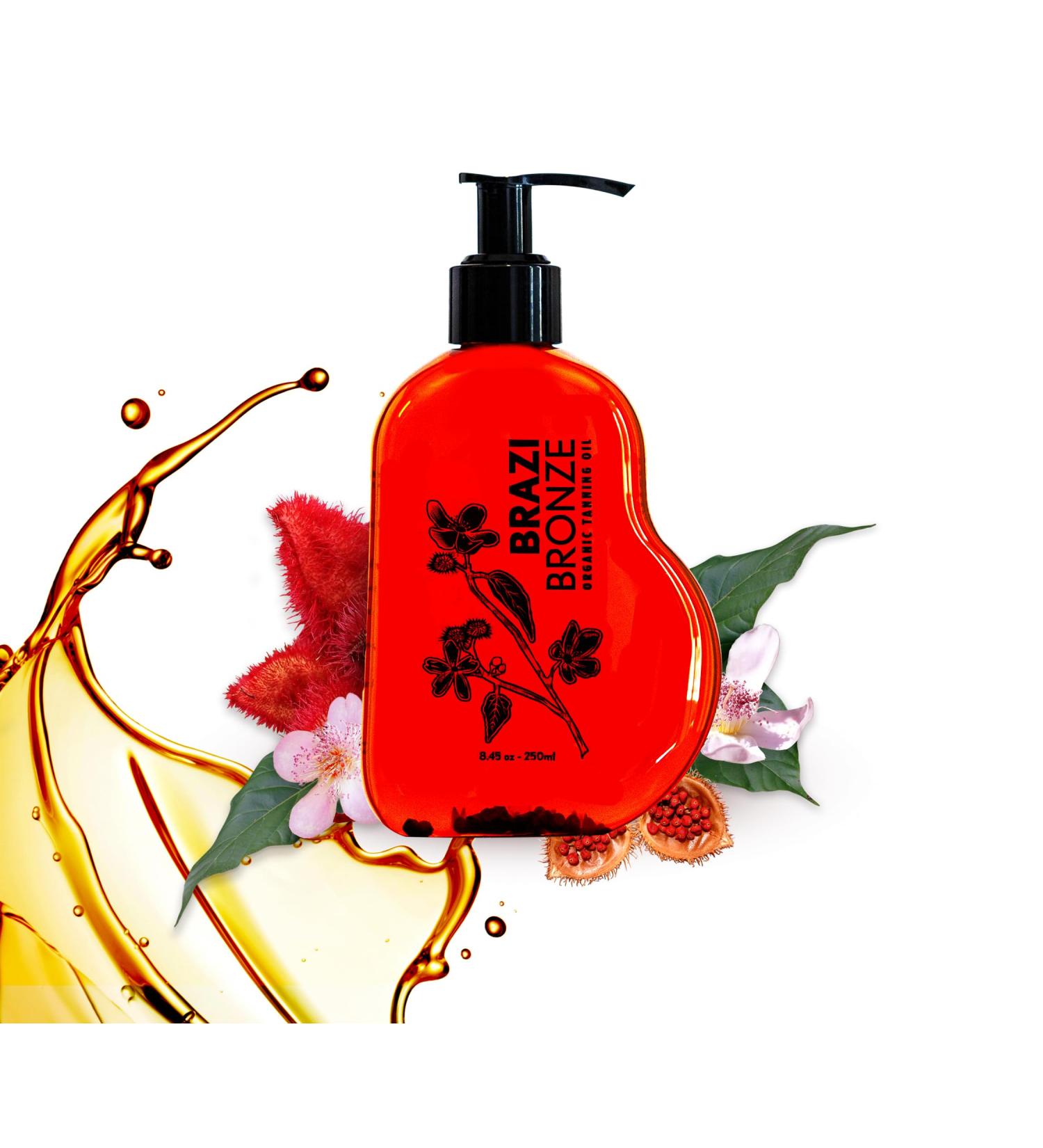 Organic Dark Tanning Oil - Cruelty-Free Vegan SPF-Free Suntan Oil with Almond & Vitamin E - 8.45 Oz Pump - Buy Online on GoSupps.com