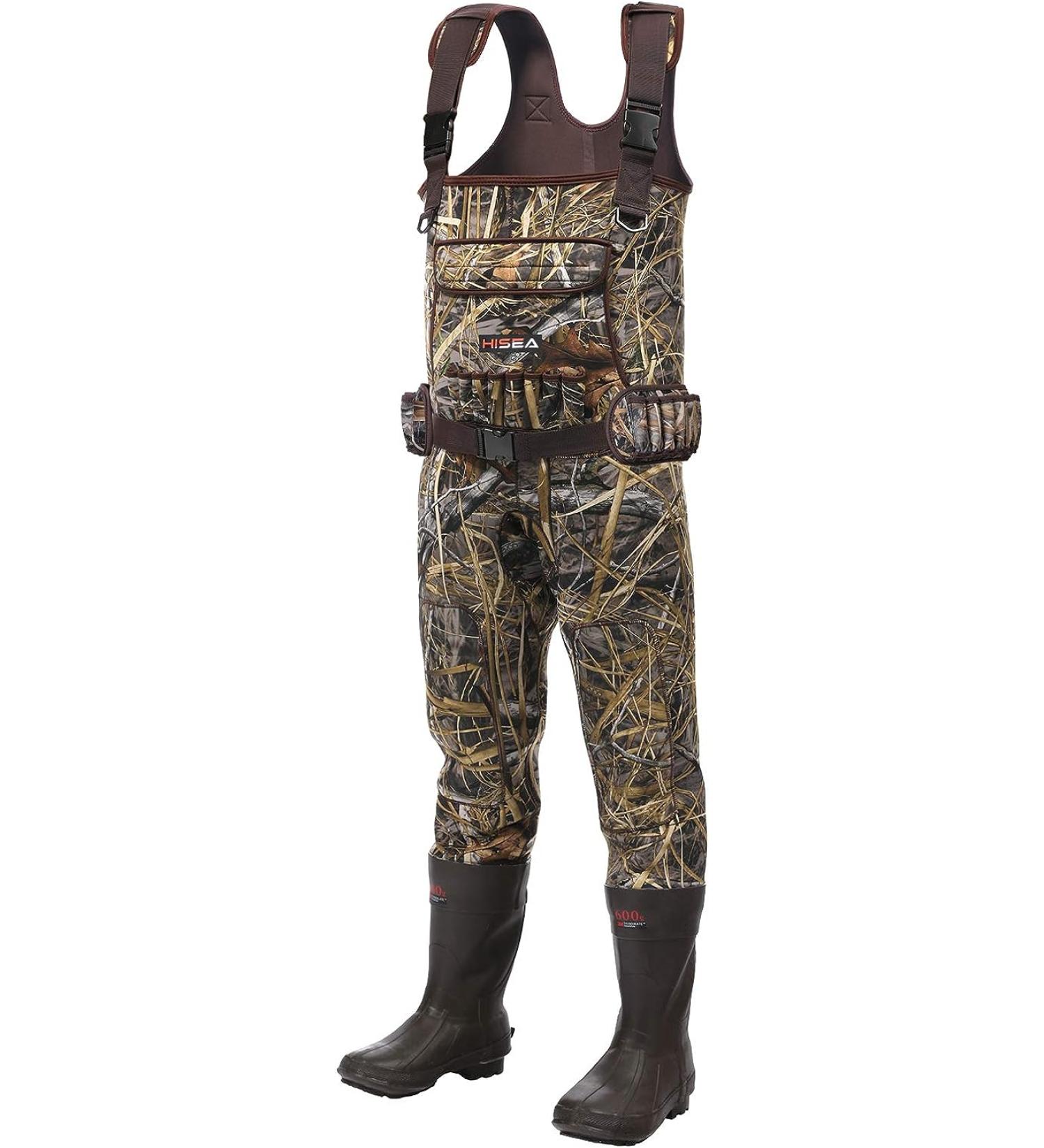 HISEA Chest Waders Neoprene Duck Hunting 600G Insulated Boot Waterproof Camo Fishing Waders - Size 11 - Buy Online on GoSupps.com
