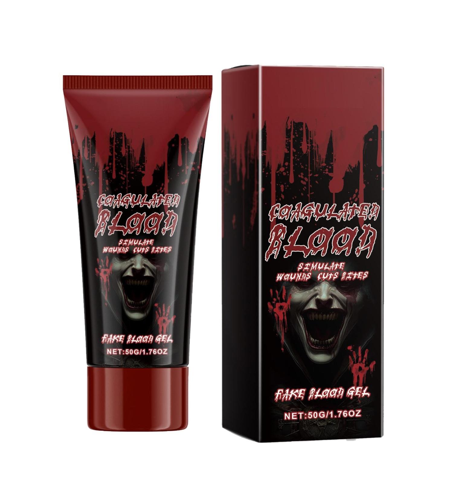 JINGLING JINGLING Stage Blood Fake Blood | Vampire Artificial Blood Gel Vampire Makeup 1.76 Ounces Washable Halloween Blood Special Makeup Realistic Makeup for Fake Nosebleeds - Buy Online on GoSupps.com