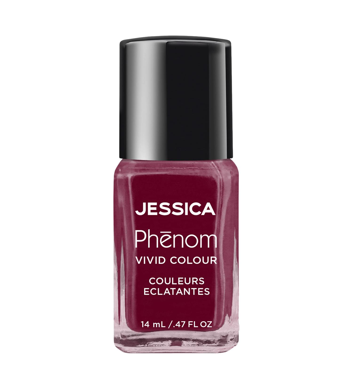 JESSICA | Phenom Vivid Colour Nail Polish | Long-lasting Gel-like Nail Polish without UV Lights coming in vivid & pigmented colours | Maroon Mural | 14 ml - Buy Online on GoSupps.com