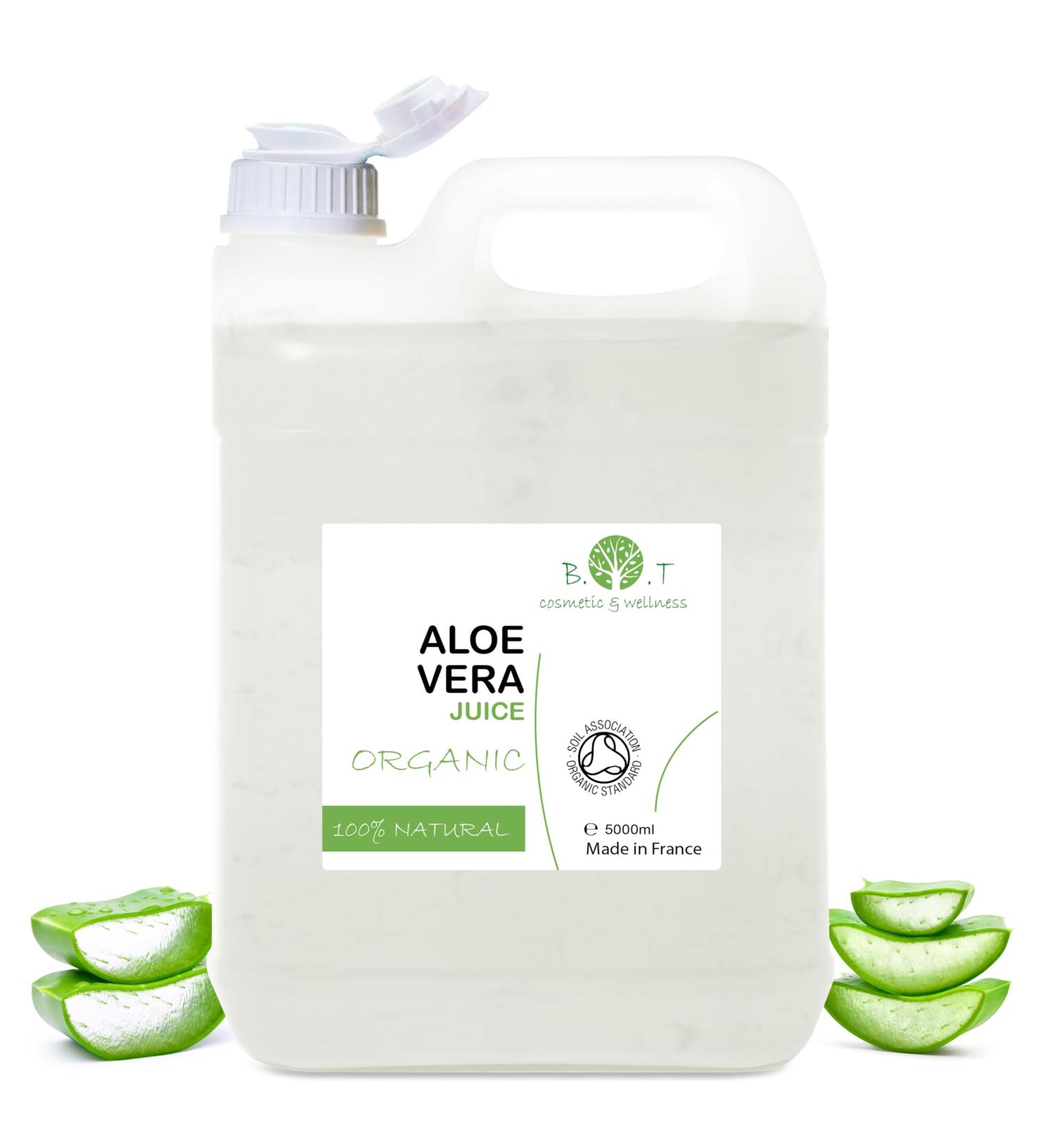 Bio Fresh Aloe Vera liquid concentrate.Concentrated juice directly from the plant.100% natural and pure.Cold-pressed.Bio - 5000 ml 5 l