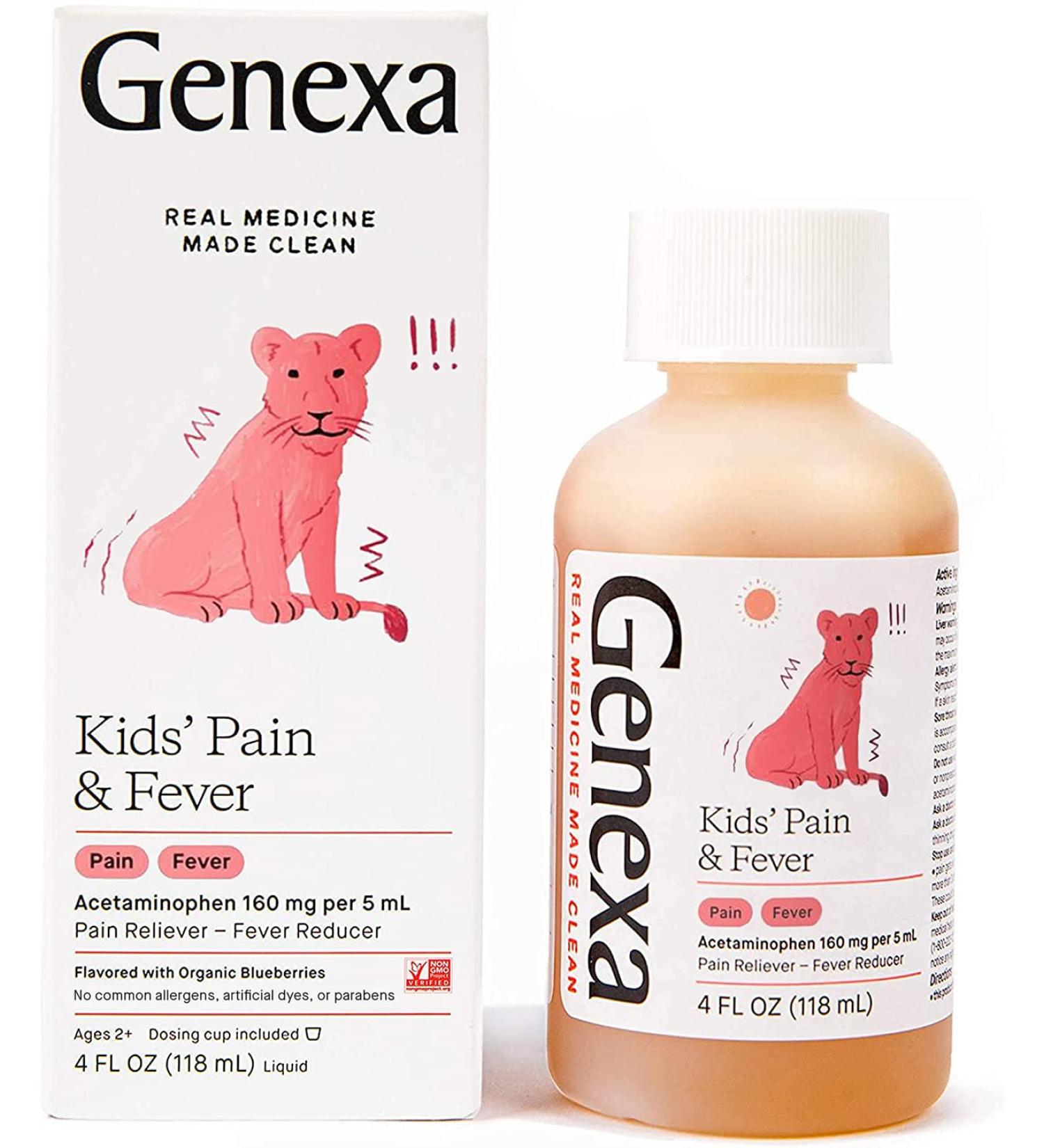 Genexa Children's Acetaminophen Pain and Fever Reducer - 4 oz - Organic Formula - Buy Online on GoSupps.com