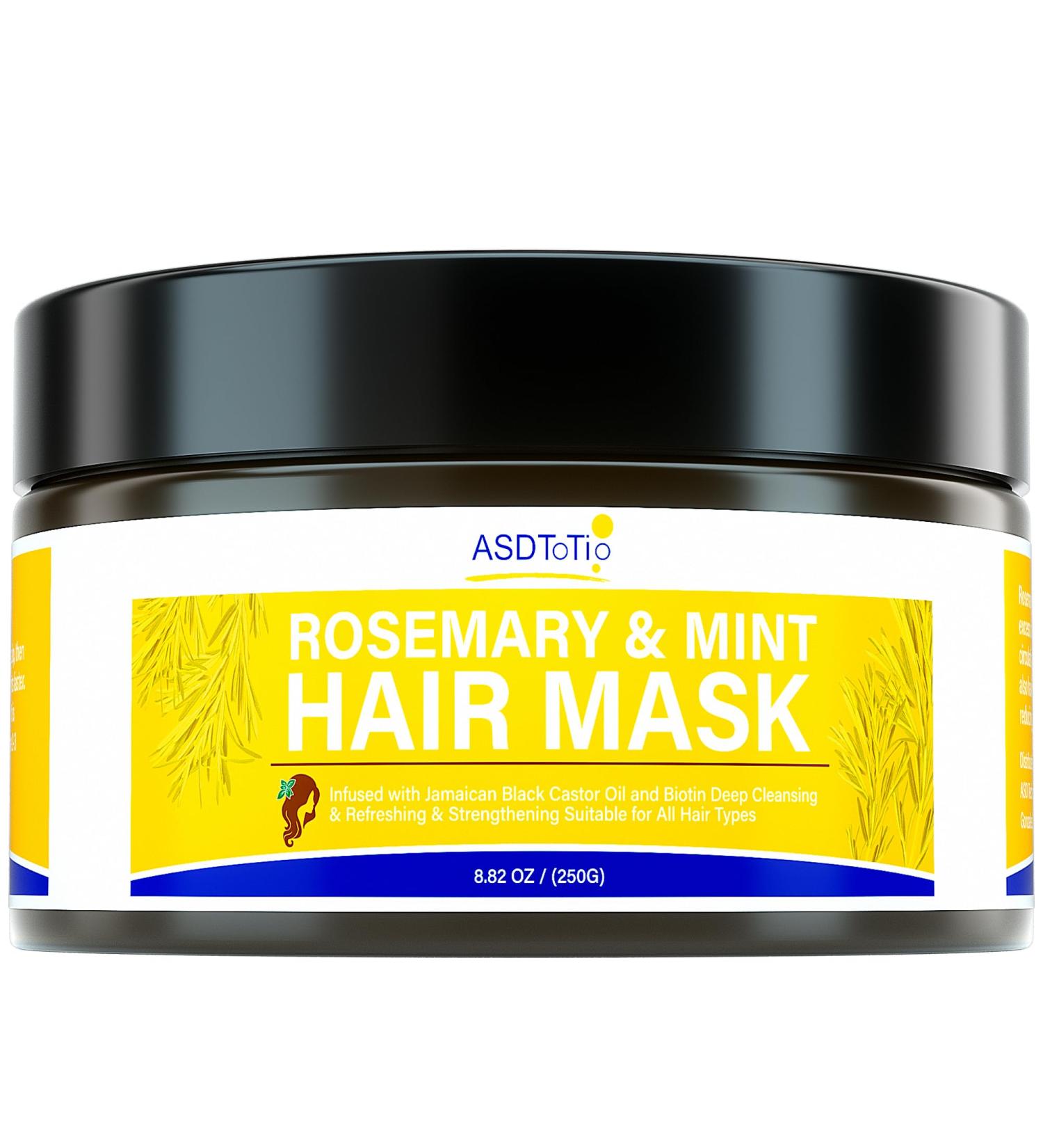 Rosemary Oil Mint Hair Mask with Biotin - Anti-Hair Loss & Strengthening Deep Conditioner for Thinning Hair & Split Ends - 8.82 OZ - Buy Online on GoSupps.com