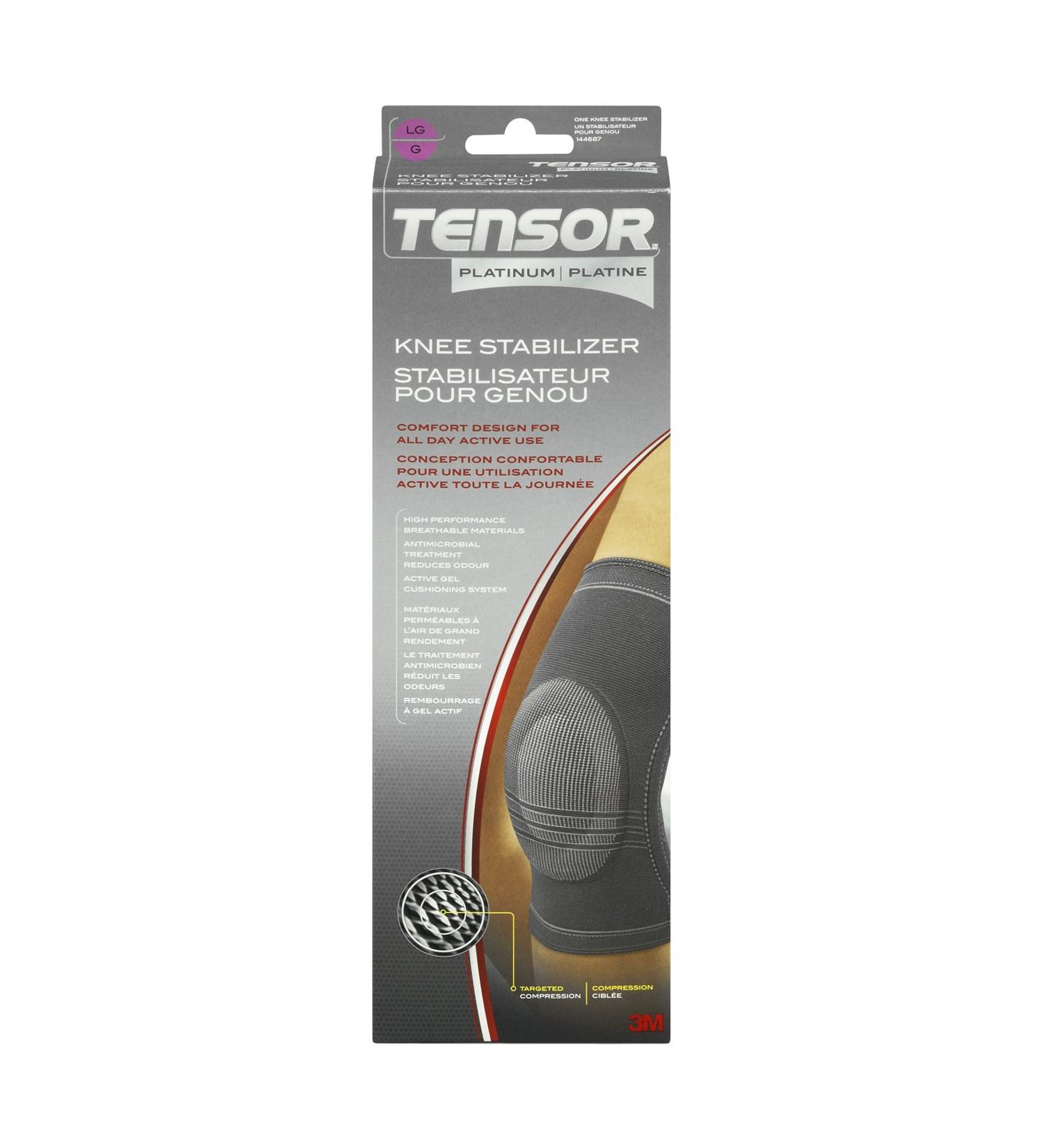 Tensor Knee Stabilizing Brace L Knee Stabilizing Brace 1 Count (Pack of 1) Gray - Buy Online on GoSupps.com