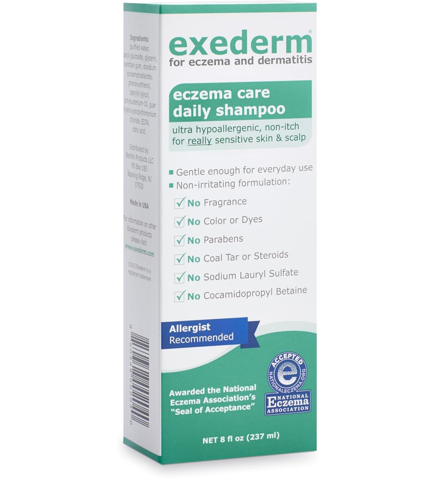 Exederm Shampoo - Gentle Natural Solution for Sensitive Scalps | International Shipping Available - Buy Online on GoSupps.com