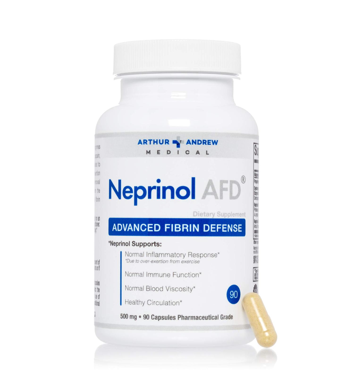 Neprinol AFD 500 mg - Advanced Fibrin Defense by Arthur Andrew Medical | 90 Capsules - Buy Online on GoSupps.com