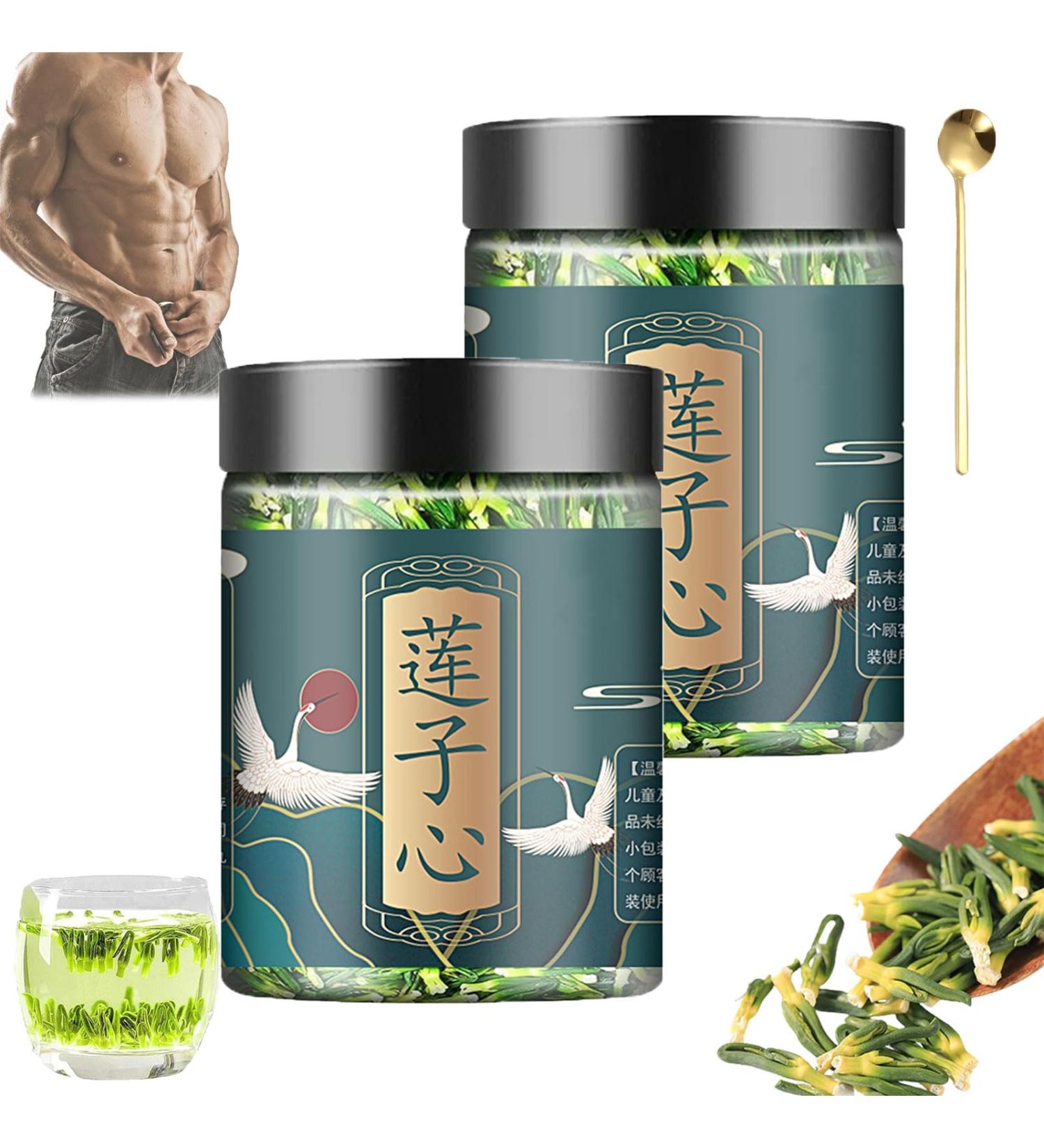 Lotus Seed Core Tea for Men Natural Lotus Seed Heart Tea Lian Zi Xin Tea Dried Lotus Plumule Lotus Embryo Tea Men's Essentials Pure Chinese Herbal Tea (2Pcs) - Buy Online on GoSupps.com
