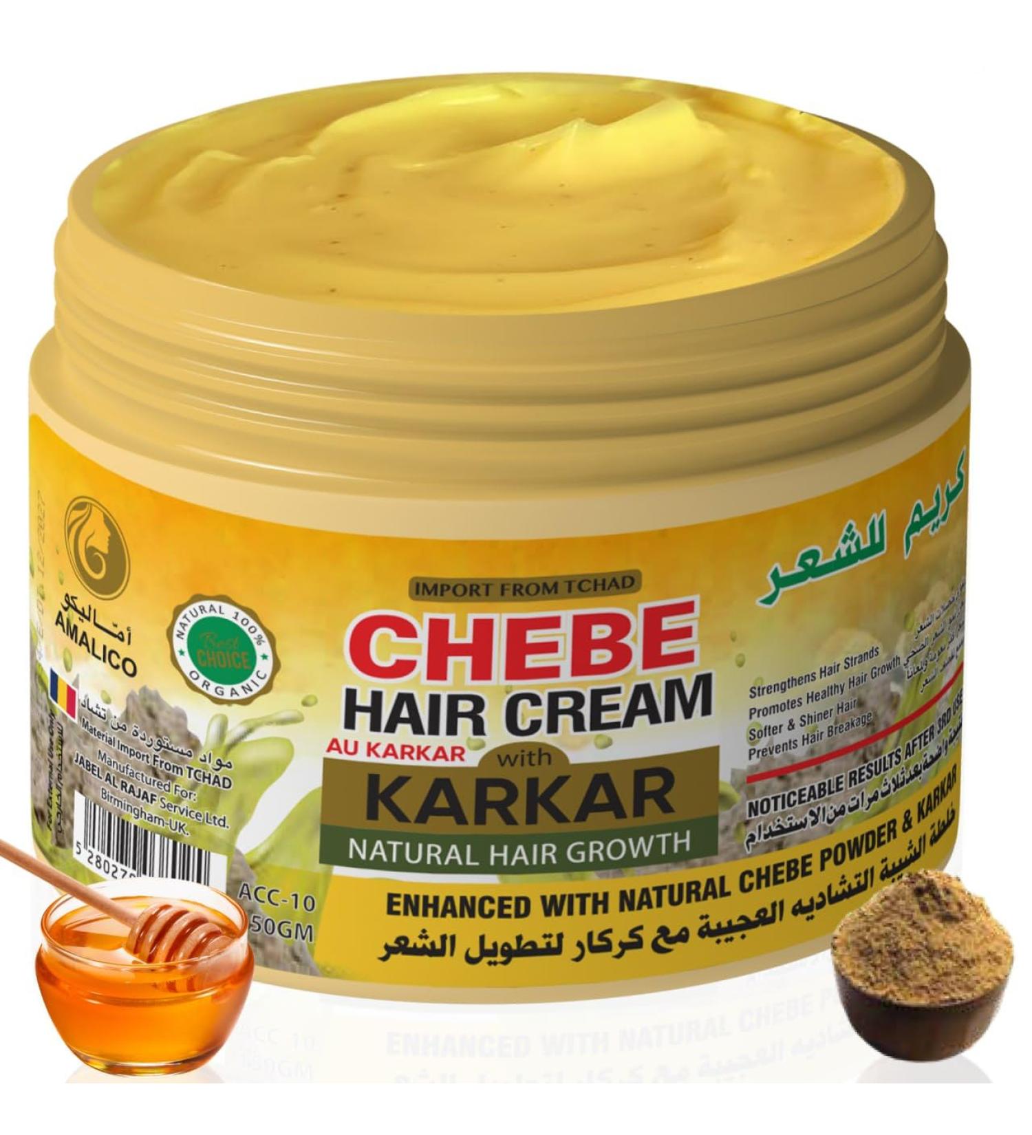 Karkar Cream with Chebe Powder & Honey - 200 GM for Hair Growth | Natural African Ingredients for Stronger Hair - Buy Online on GoSupps.com