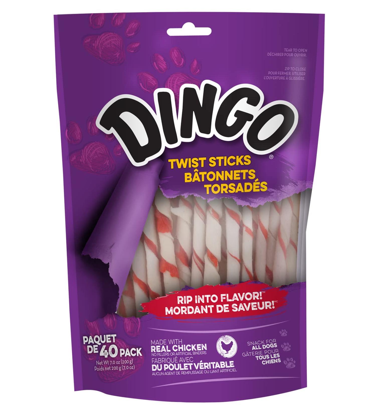 Dingo Twist Sticks 40ct 7oz 200g - Buy Online on GoSupps.com