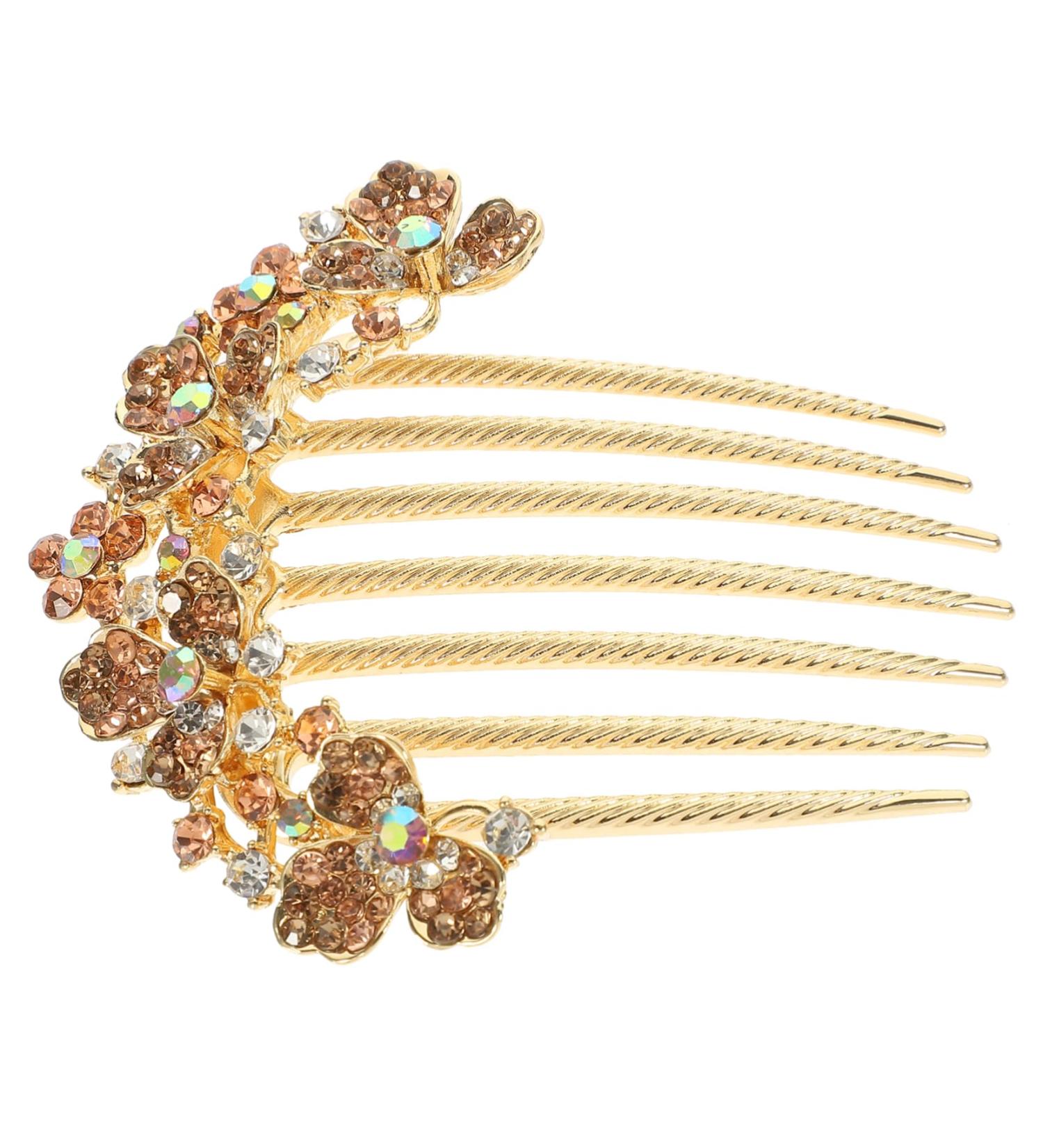 Ipetboom rhinestone bobby pins hair decorative hair combs for women accessories rhinestones hair combs for women accessories wedding hair accessories crafts back of head - Buy Online on GoSupps.com