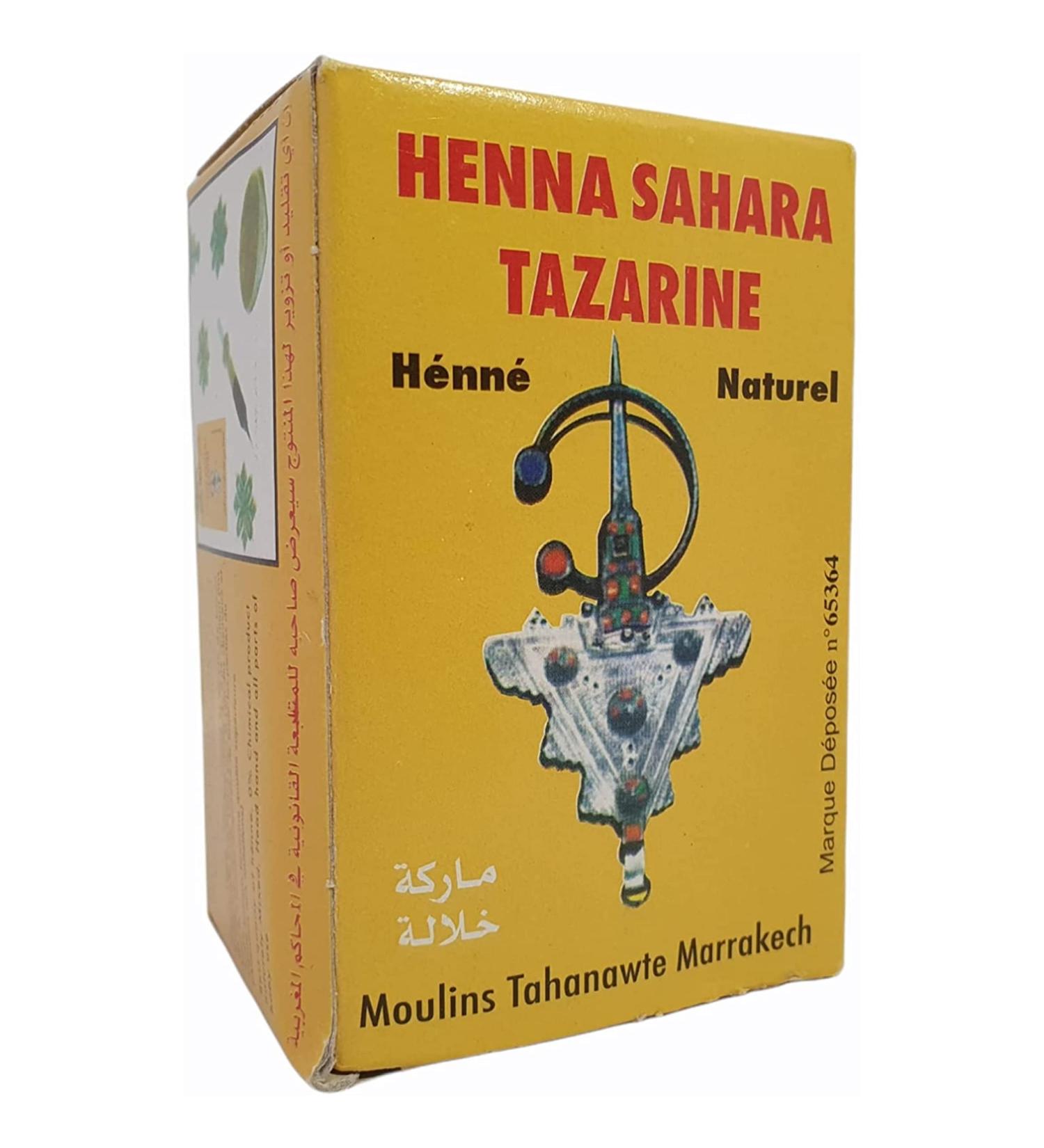 Henne en poudre v g tal Sahara Tazarine pur et 100% naturel id al pour les mains et les soins capillaires offre brillance revitalisante coloration sans aucun ajout chimique - Buy Online on GoSupps.com