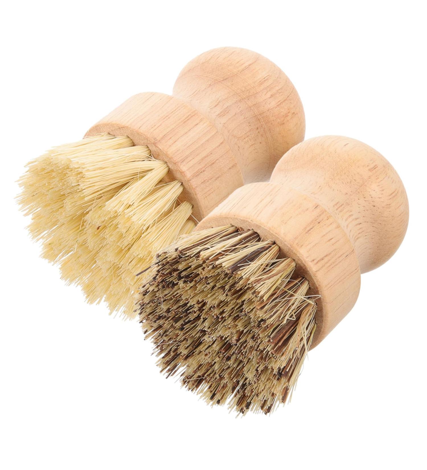 Solustre 6 Pack Rinse Brushes - Multi-Purpose Bathroom & Kitchen Cleaning Brushes with Wooden Handle - Ideal for Pots Crockery & More - Buy Online on GoSupps.com