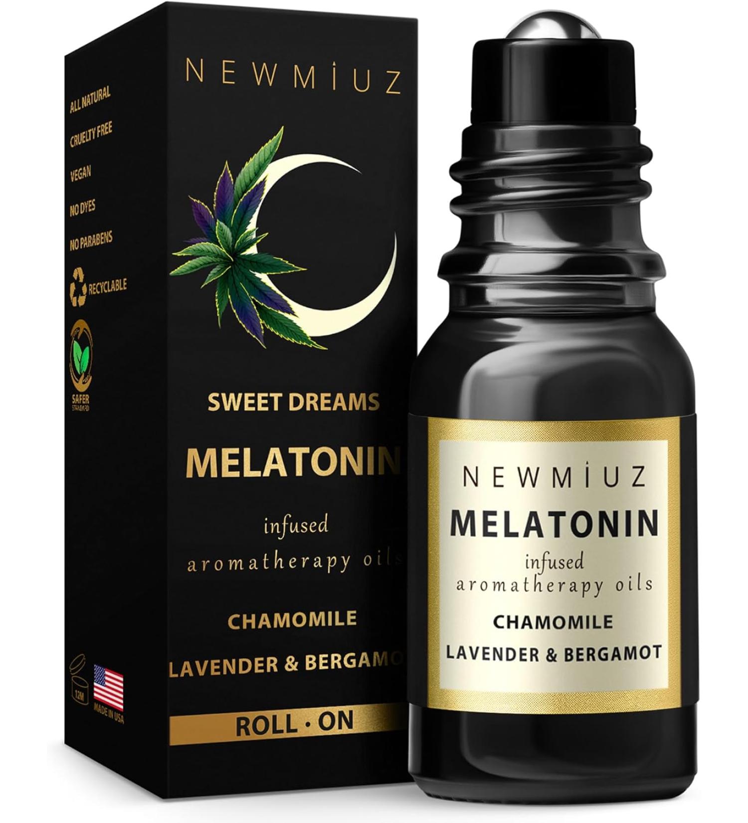Melatonin Deep Sleep Essential Oil Roll On - Calming Aromatherapy Stick with Lavender Bergamot & Frankincense | Anti-Stress Relaxation Gift for Women - Perfect Stocking Stuffer - Buy Online on GoSupps.com
