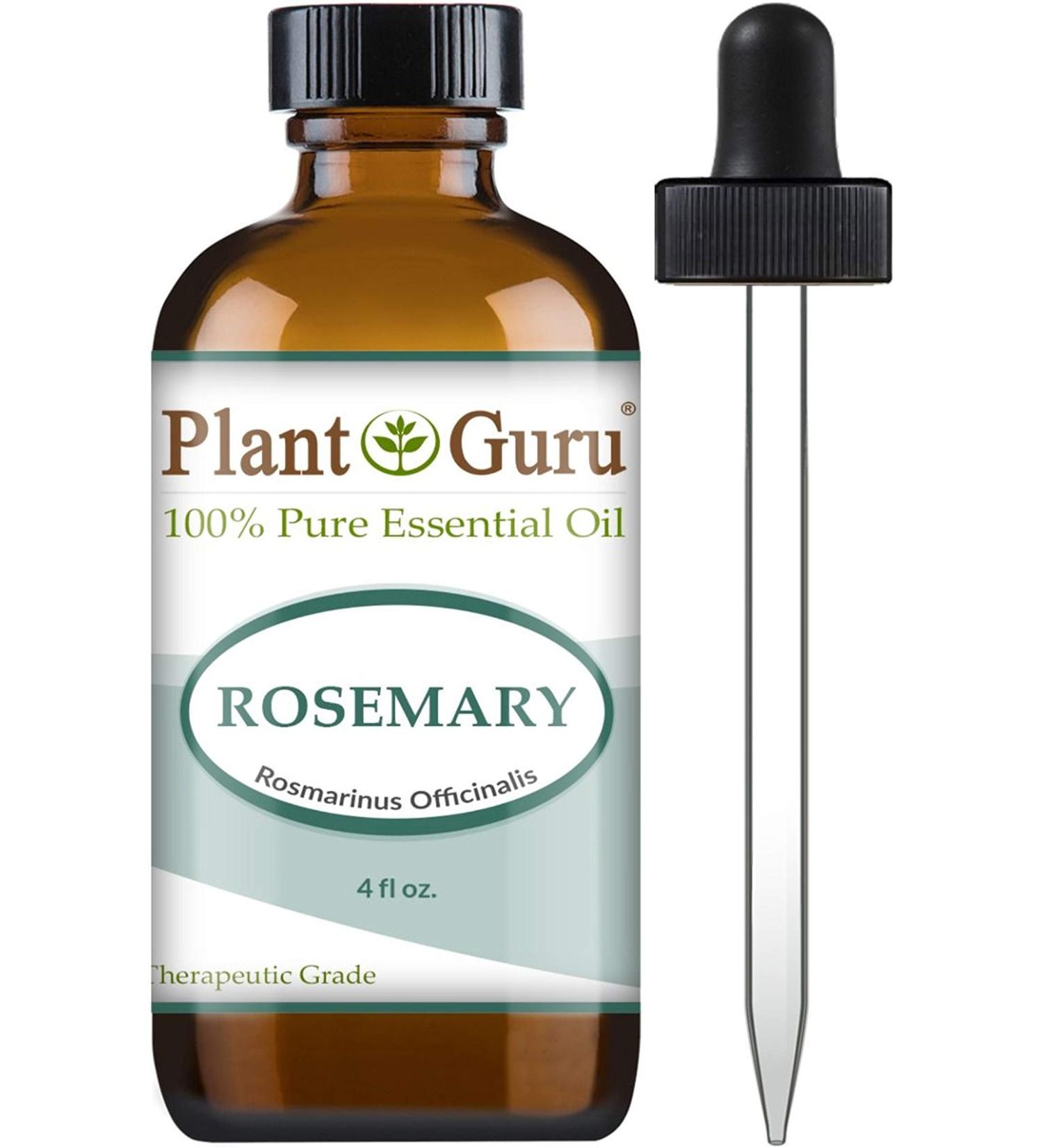 Rosemary Essential Oil 4 oz 100% Pure Undiluted Therapeutic Grade for Aromatherapy Diffuser Skin Face Body Stimulates Hair Growth Dandruff Control.