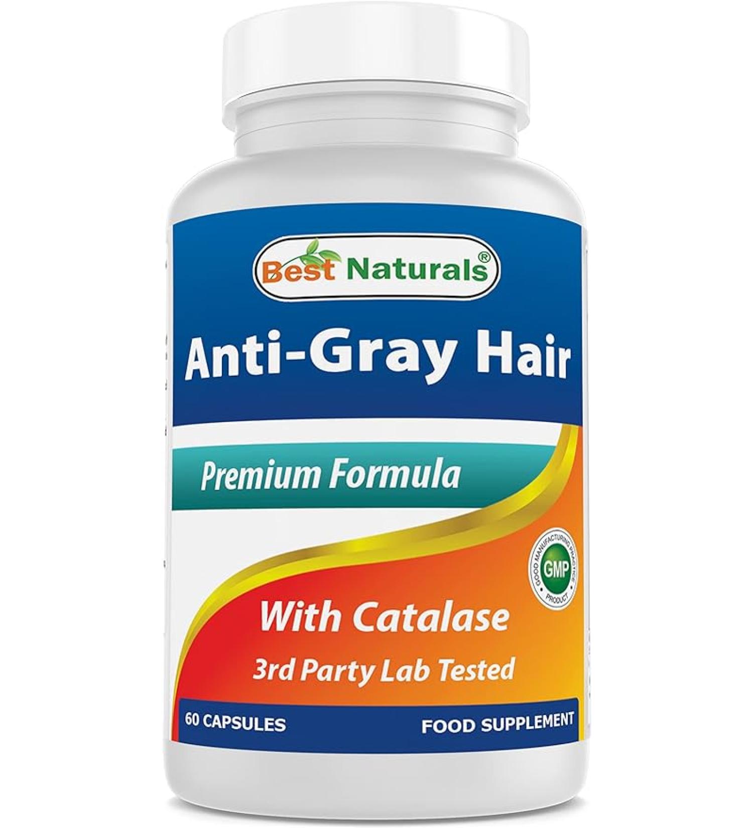 Best Naturals Anti Gray Hair Formula 60 Count - Reverse Gray Hair Naturally - Buy Online on GoSupps.com