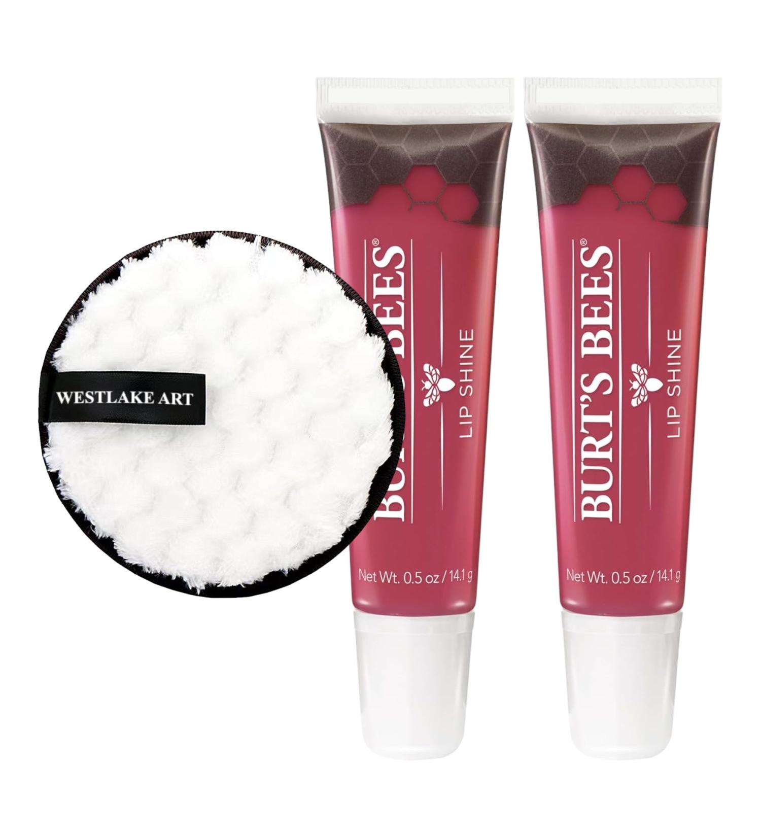 Buy Pucker Lip Gloss - Vibrant Moisturizing Lip Shine with Sunflower Oil & Vitamin E | Pack of 2 & Reusable Makeup Pad | International Shipping Available - Buy Online on GoSupps.com