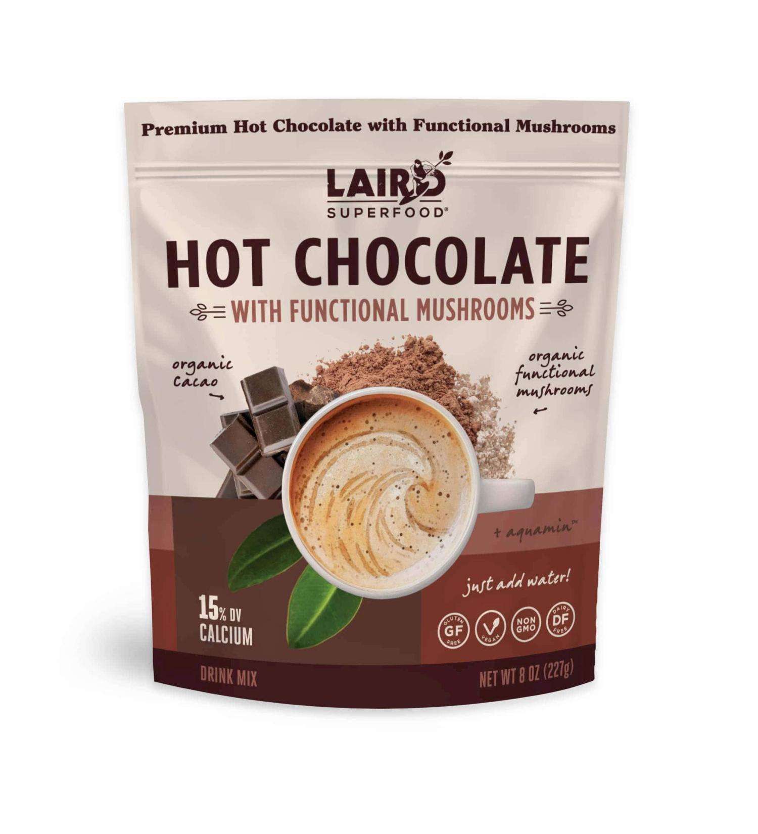 Laird Superfood Functional Mushrooms Hot Chocolate - Organic Cacao Powder Blend 8 oz - Buy Online on GoSupps.com