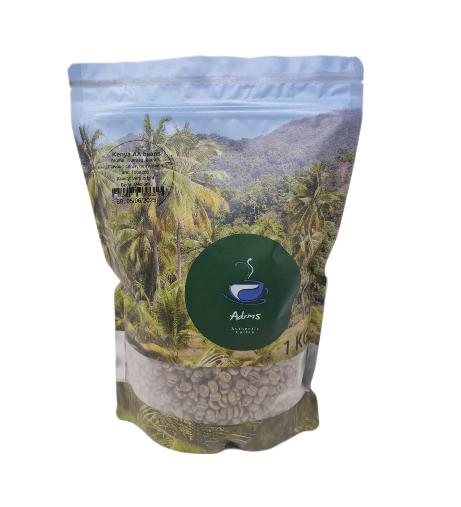 Adems Kenyan AA arabica premium coffee beans green unroasted coffee beans 1 kg (Kenyan Arabica AA) - Buy Online on GoSupps.com