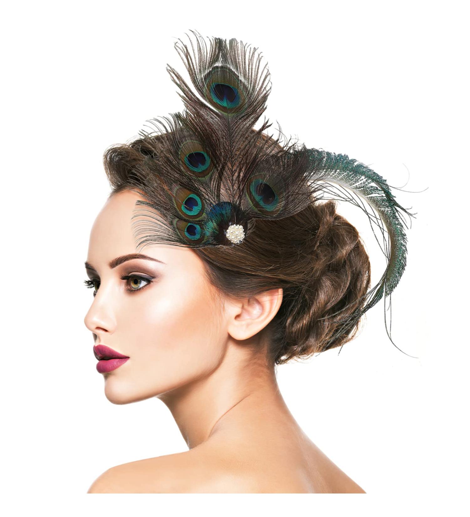 LALAFINA Barrette Jeweled Headbands for Women Peacock Fascinator Bride Headpieces for Wedding Facinator Peacock Fascinators for Women Bridal Headpiece Bridal Headdress Hair Miss - Buy Online on GoSupps.com