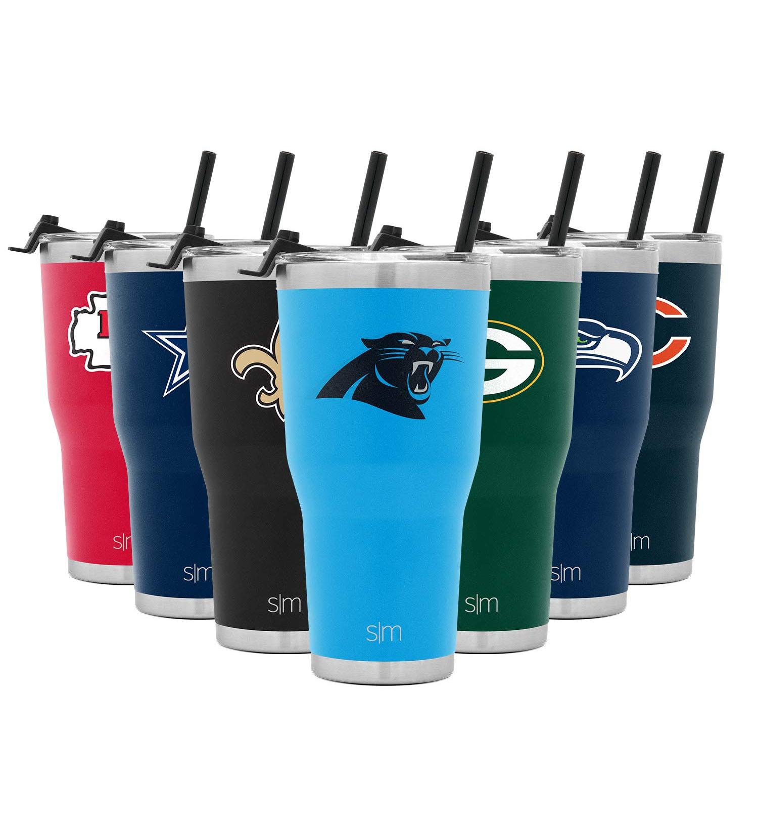 Carolina Panthers Tumbler - Officially Licensed with Straw and Flip Lid - Buy Online on GoSupps.com