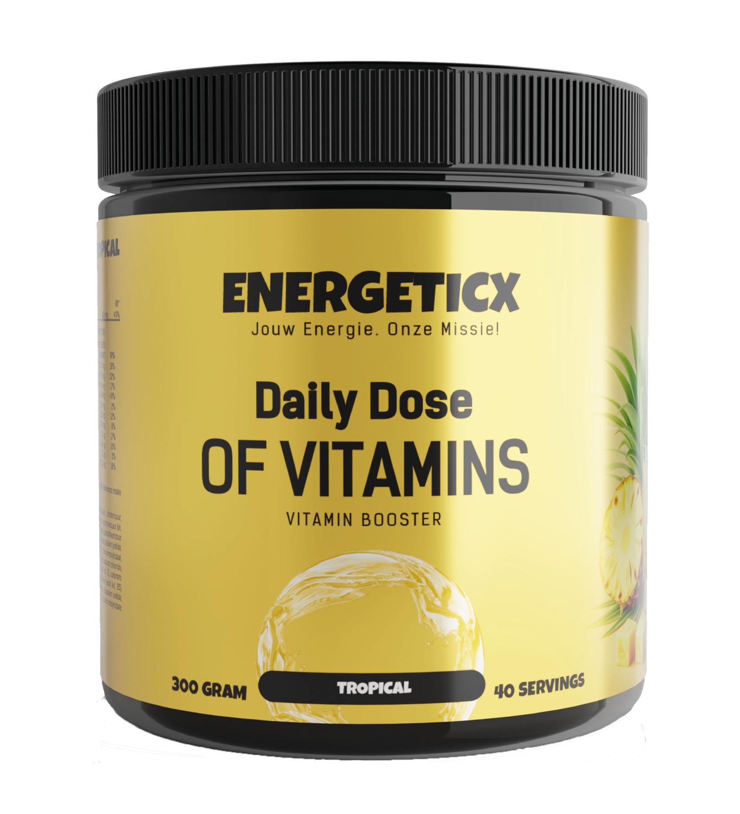  Energeticx Daily Dose of Multi-Vitamin Powder - Complete Daily Complex of Vitamins and Minerals for Energy Immune Support and Bone Health - Buy Online on GoSupps.com