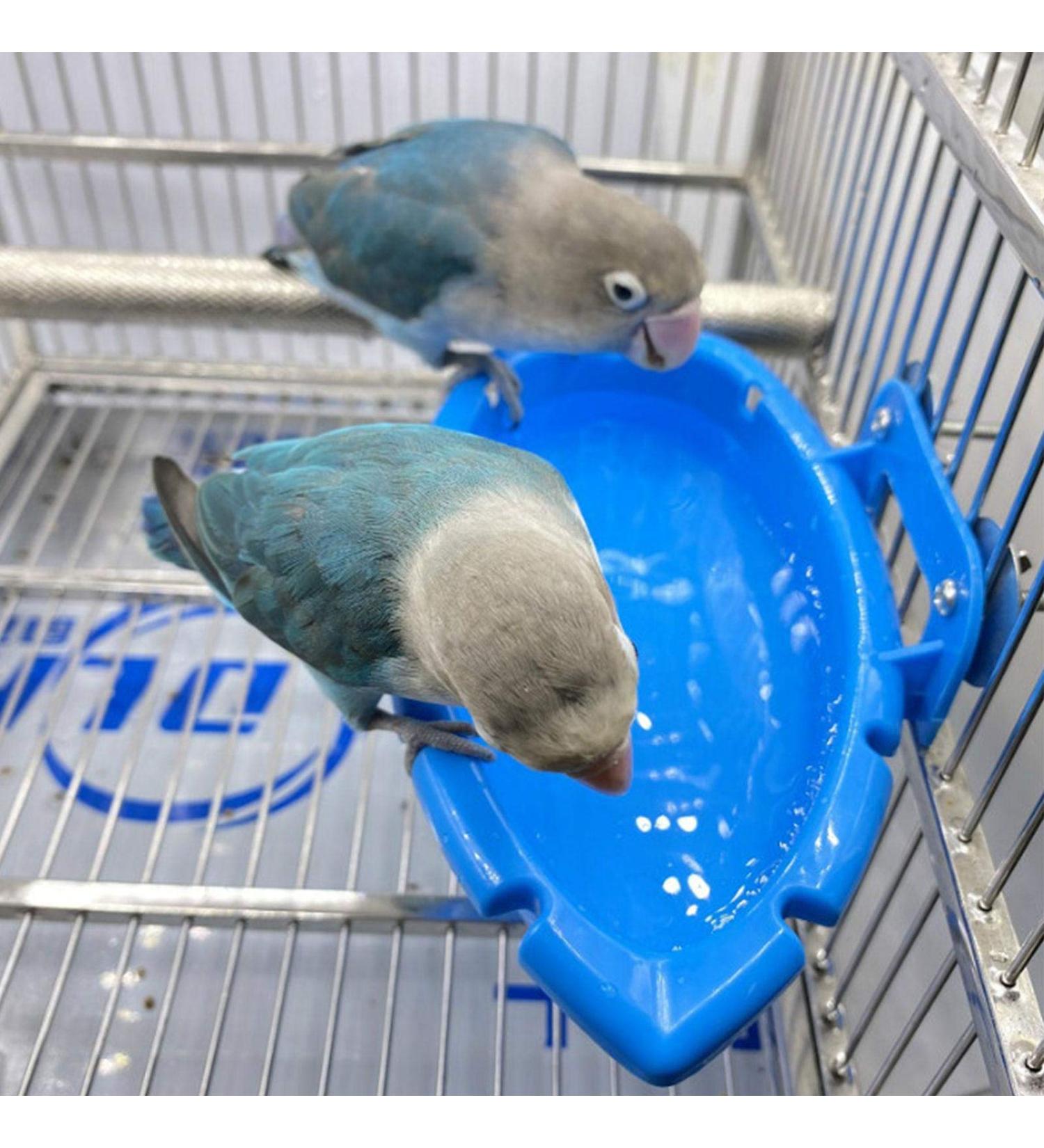 luminiu Bird Bath Bowl Cage Hanging Bathing Box Bird Baths Tub Bowl Basin Parrot Bathing Tubs For Small Birds Bathing Room Feeder 18x10x4cm - Buy Online on GoSupps.com