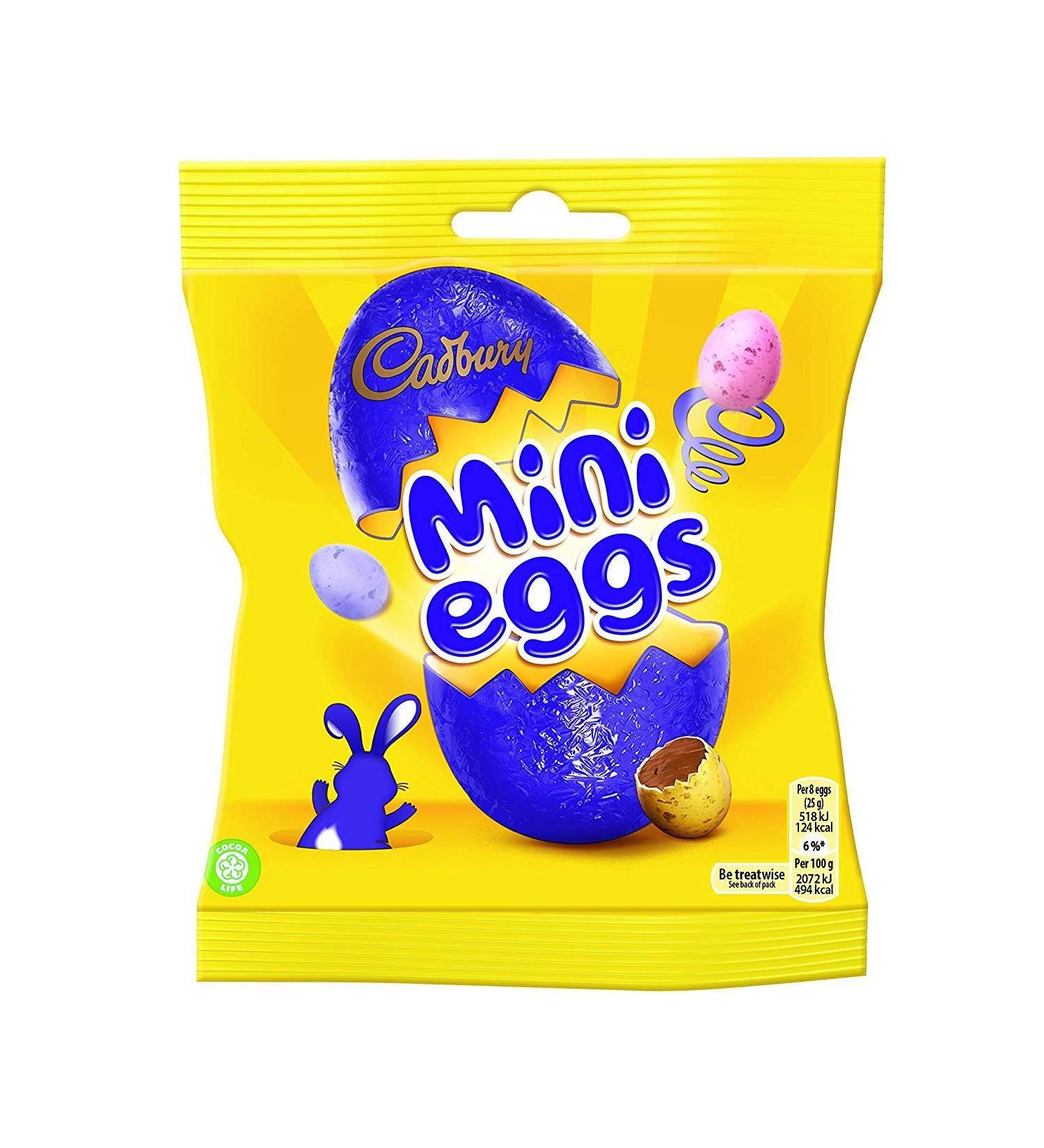  Cadbury Cadbury Pack of 3 Mini Chocolate Eggs in 80g Bags - Pack of 3 mini solid milk chocolate eggs in a crispy sugar shell - Buy Online on GoSupps.com
