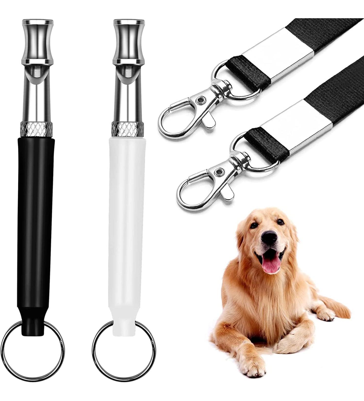 Shulllin Professional Dog Training Kit - Ultrasound High-Frequency Whistles (2 STK) with Adjustable Pipe Band - Effective Accessories for Dog Training (Black & White) - Buy Online on GoSupps.com