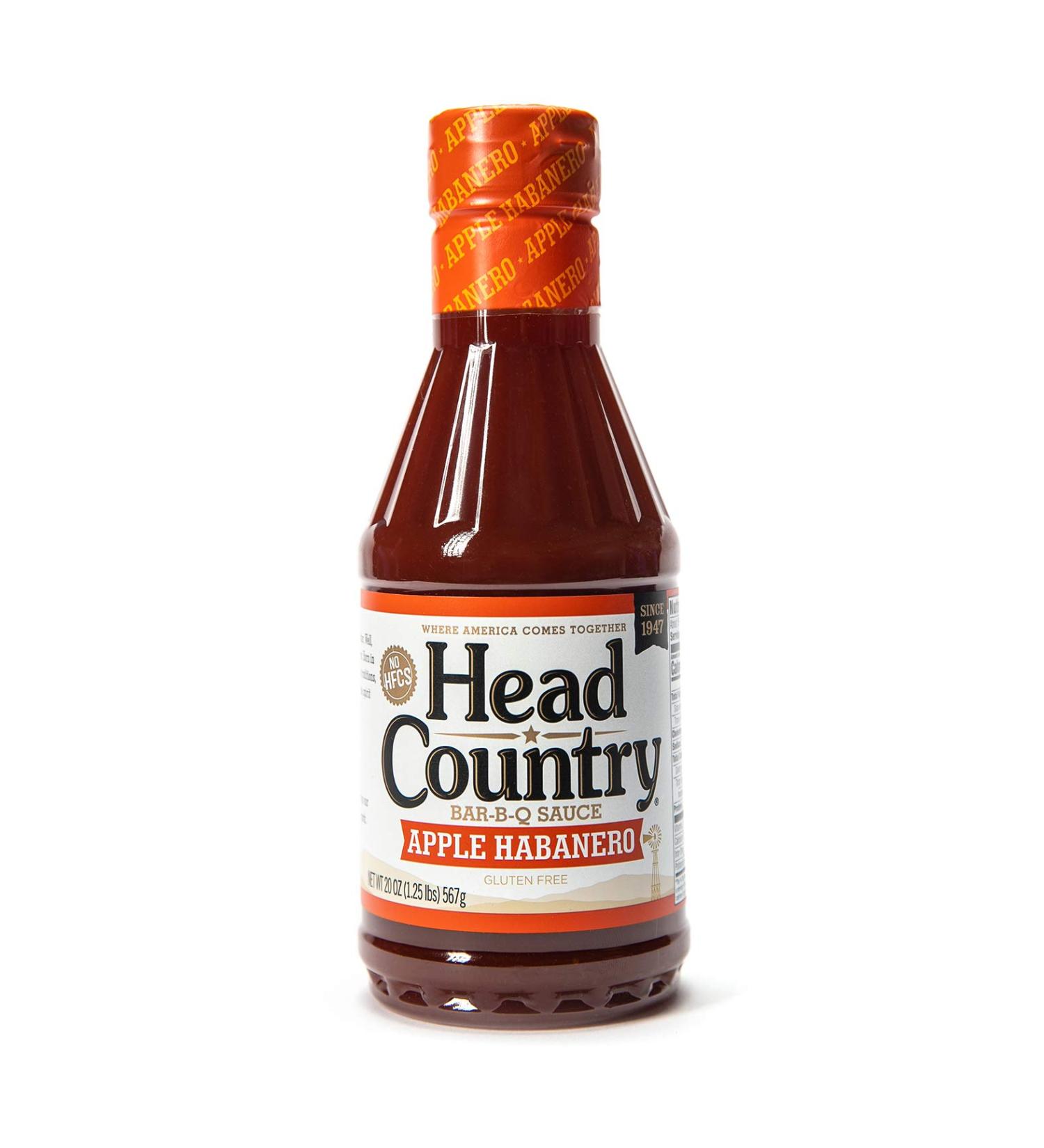 Head Country Apple Habanero BBQ Sauce 20oz - Spicy & Sweet Flavor | Pack of 1 - Buy Online on GoSupps.com