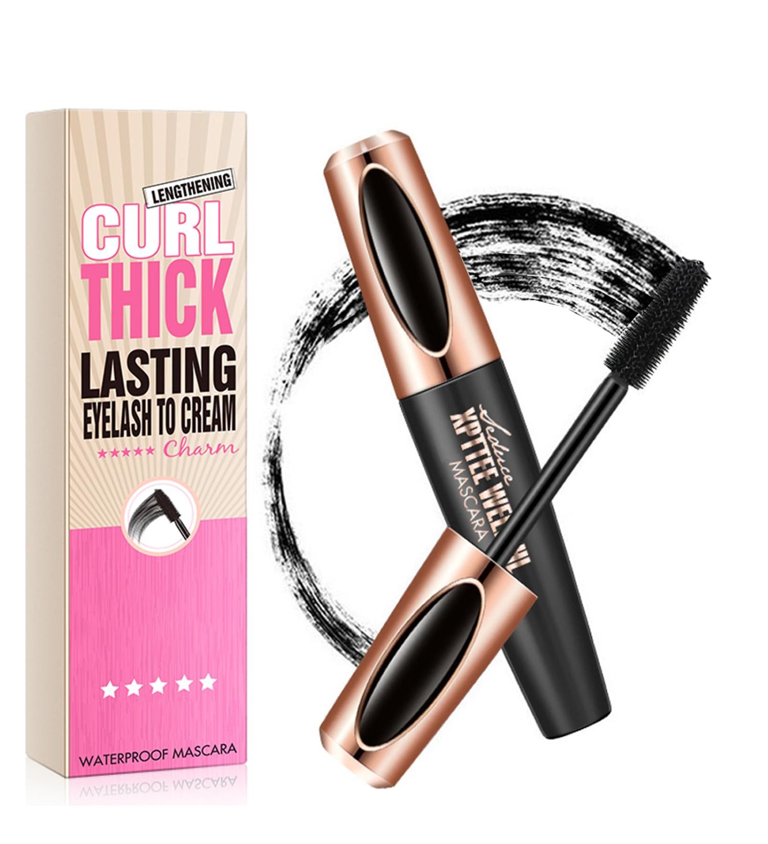 HOUSN Waterproof Mascara 4D Silk Fiber Volume Mascara Black Thickening and Lengthening Mascara Lasts All Day Smudge-Proof Adds Natural Glamour - Buy Online on GoSupps.com