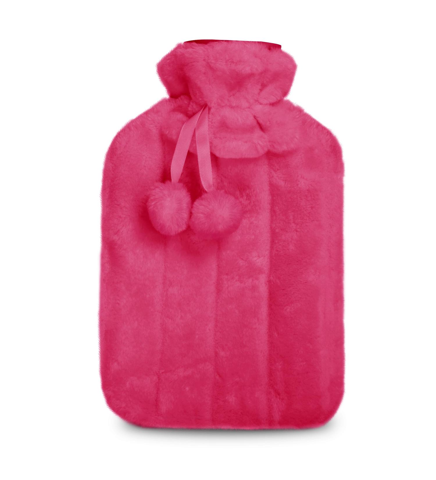 KEPLIN Cosy Hot Water Bottle with Plush Cover & Bobble - Relieves Body Aches & Pains Washable Safe & Durable Heating Pad - Ideal Cosy Nights & Gifts - Large 2L (Plum) Plum Plush - Buy Online on GoSupps.com