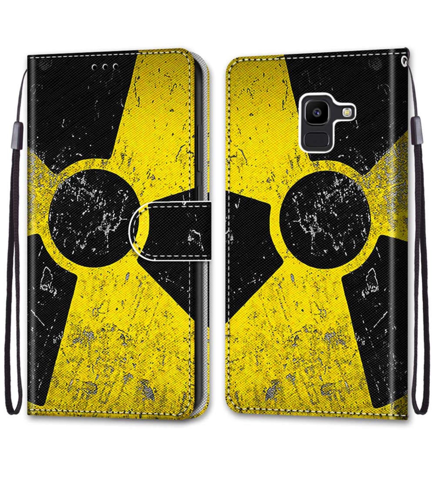 Nadoli Leather Case for Samsung Galaxy J6 2018 - Colorful Magnetic Stand Protective Cover with Cake Card Box Design - Buy Online on GoSupps.com