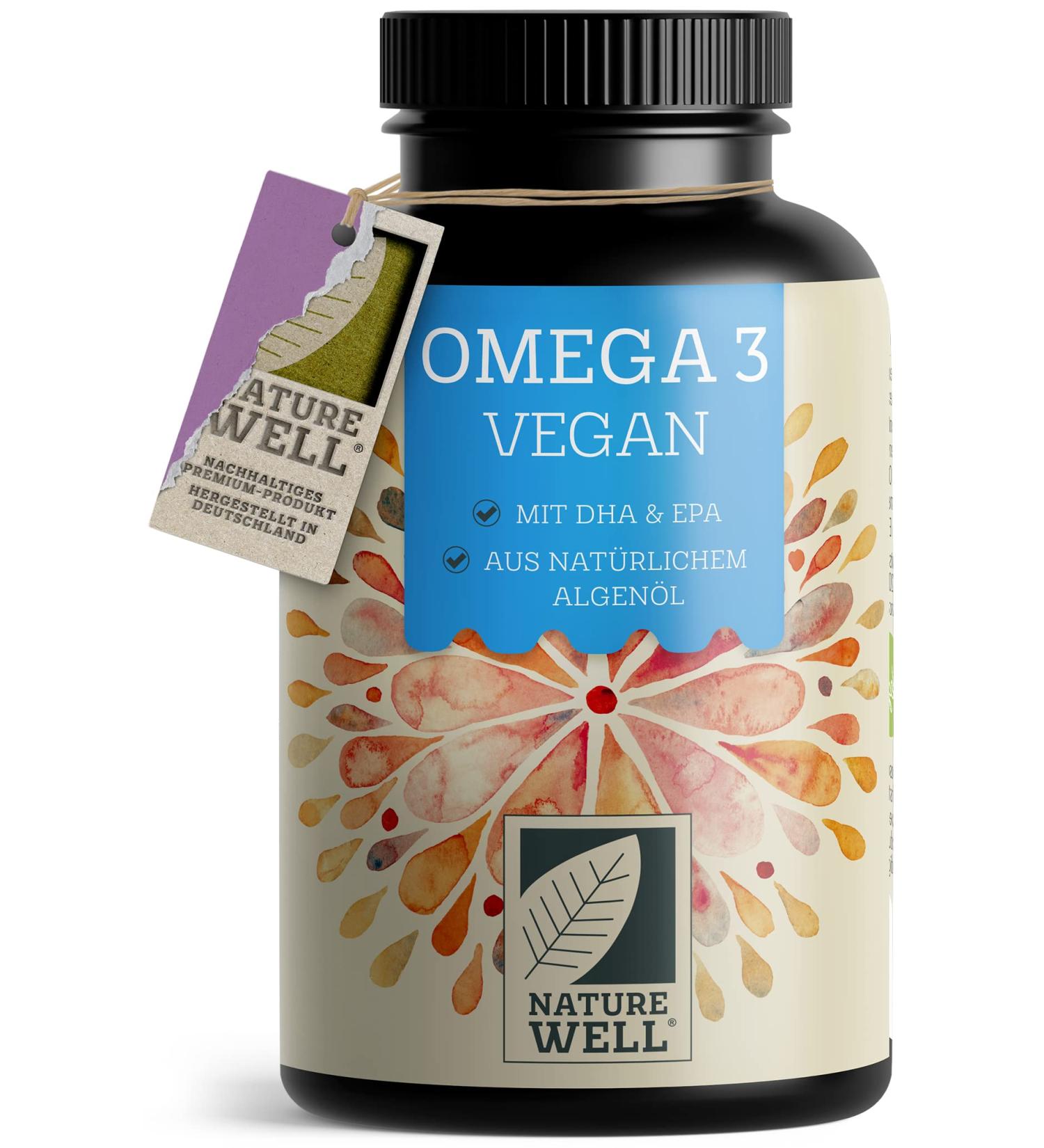 Omega-3 Vegan Capsules | 2000mg Algae Oil - High Dose 90 Count | 600mg DHA & 300mg EPA | Sustainable Fish Oil Alternative | Certified Lab Tested - Buy Online on GoSupps.com