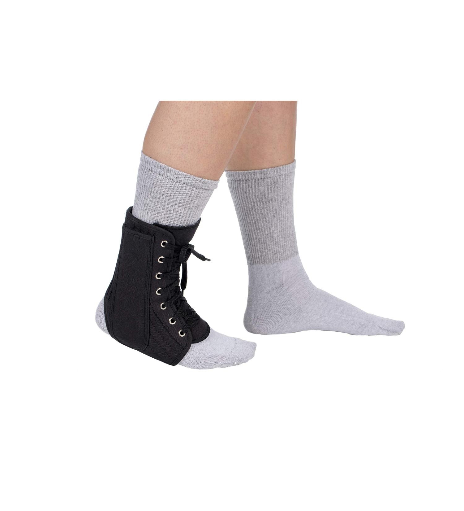 FitPro FPUS8827 Lace Up Ankle Support Brace - Removable Inserts Large Black for Optimal Comfort & Support | Worldwide Shipping - Buy Online on GoSupps.com
