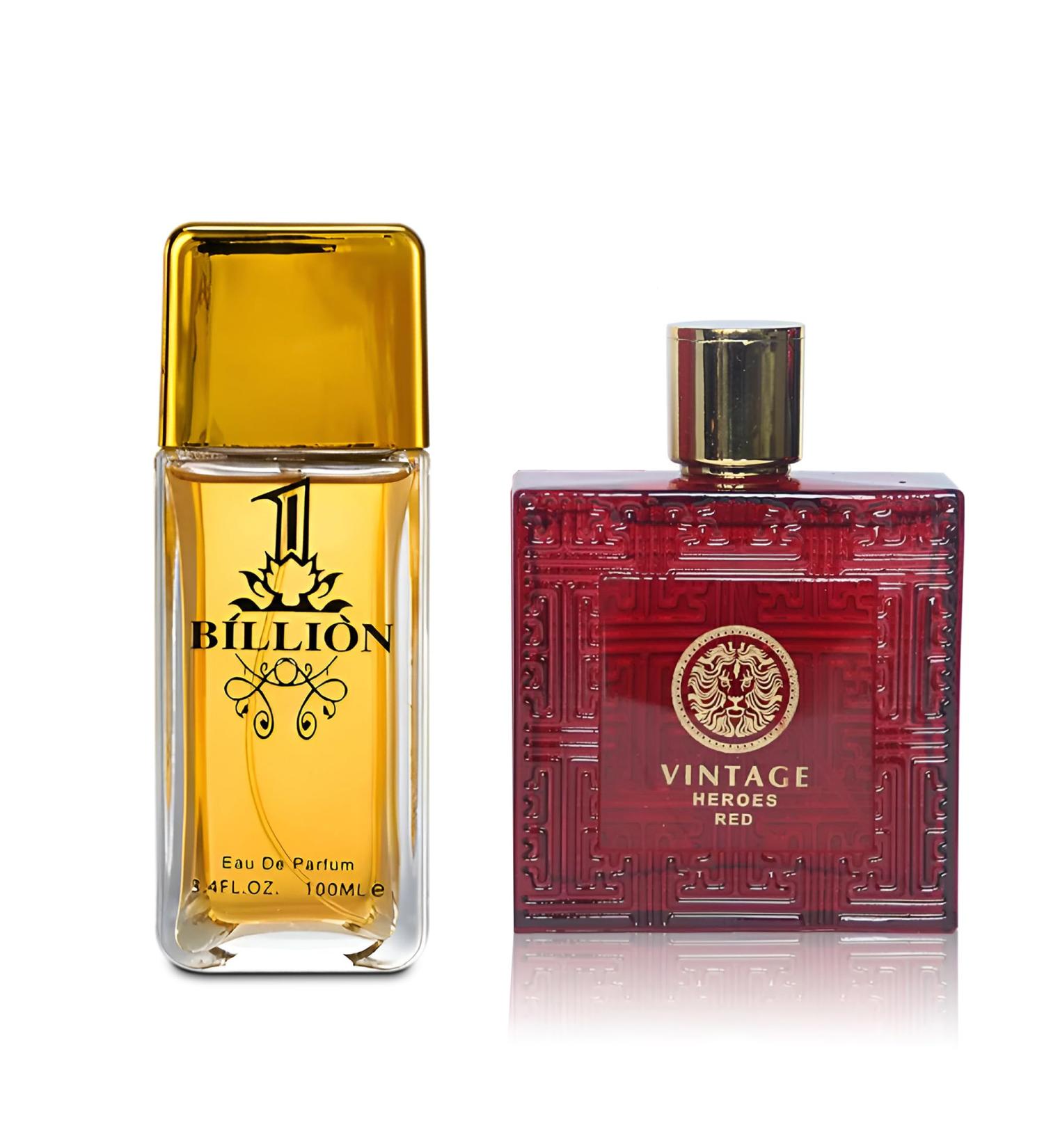 1 Billion&Vintage Heroes Red Combo Men's Cologne- Eau De Toilette Spray Perfume Fragrance For Men- Daywear Casual Daily Cologne Set 3.4 Oz Bottle- Ideal EDT Beauty Gift for Birthday Anniversary - Buy Online on GoSupps.com