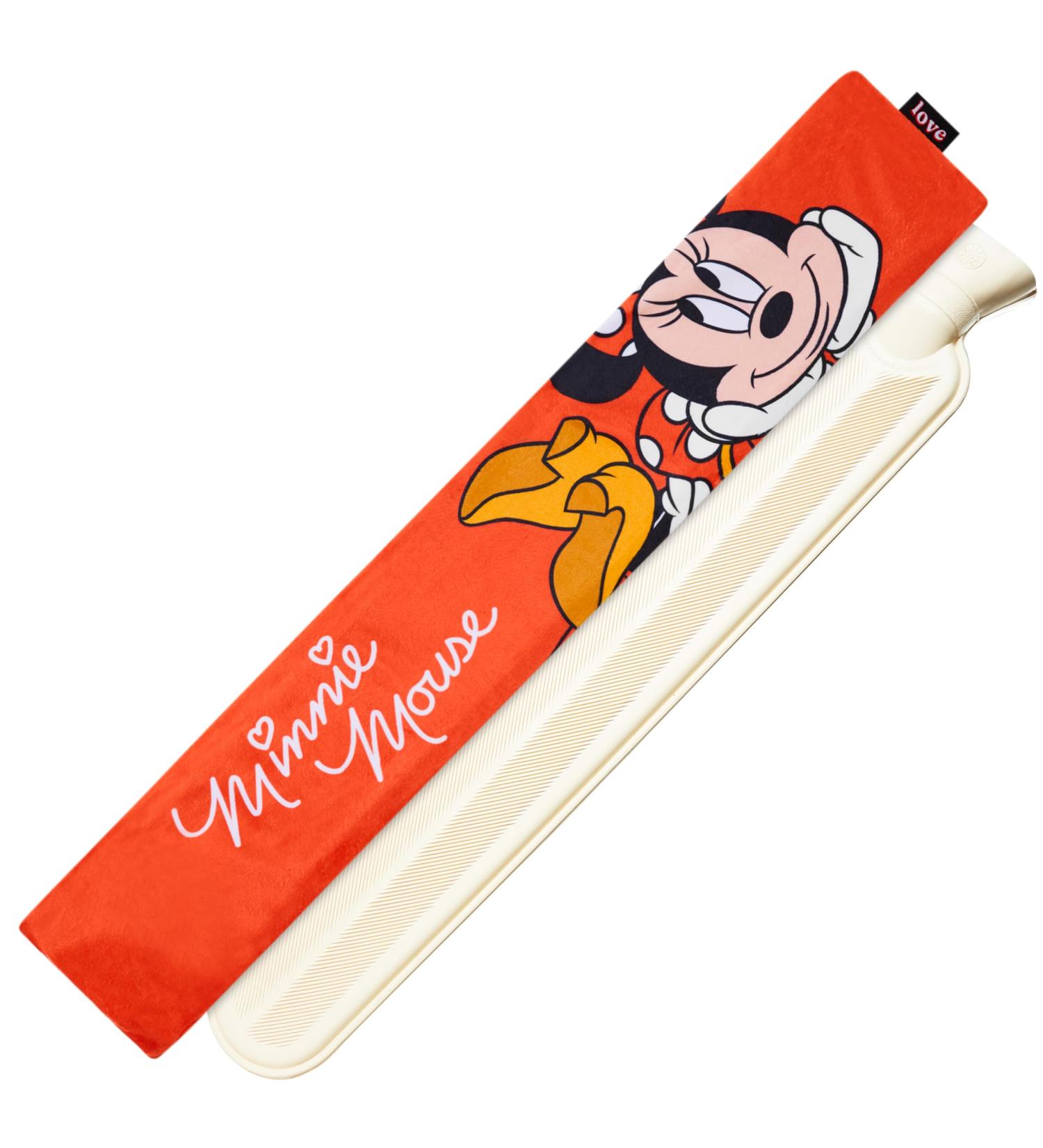 Disney Stitch Hot Water Bottle - 1.7 or 2 Litre Capacity with Fleece Cover - Cosy Gifts for Women | Red Minnie Long - Buy Online on GoSupps.com