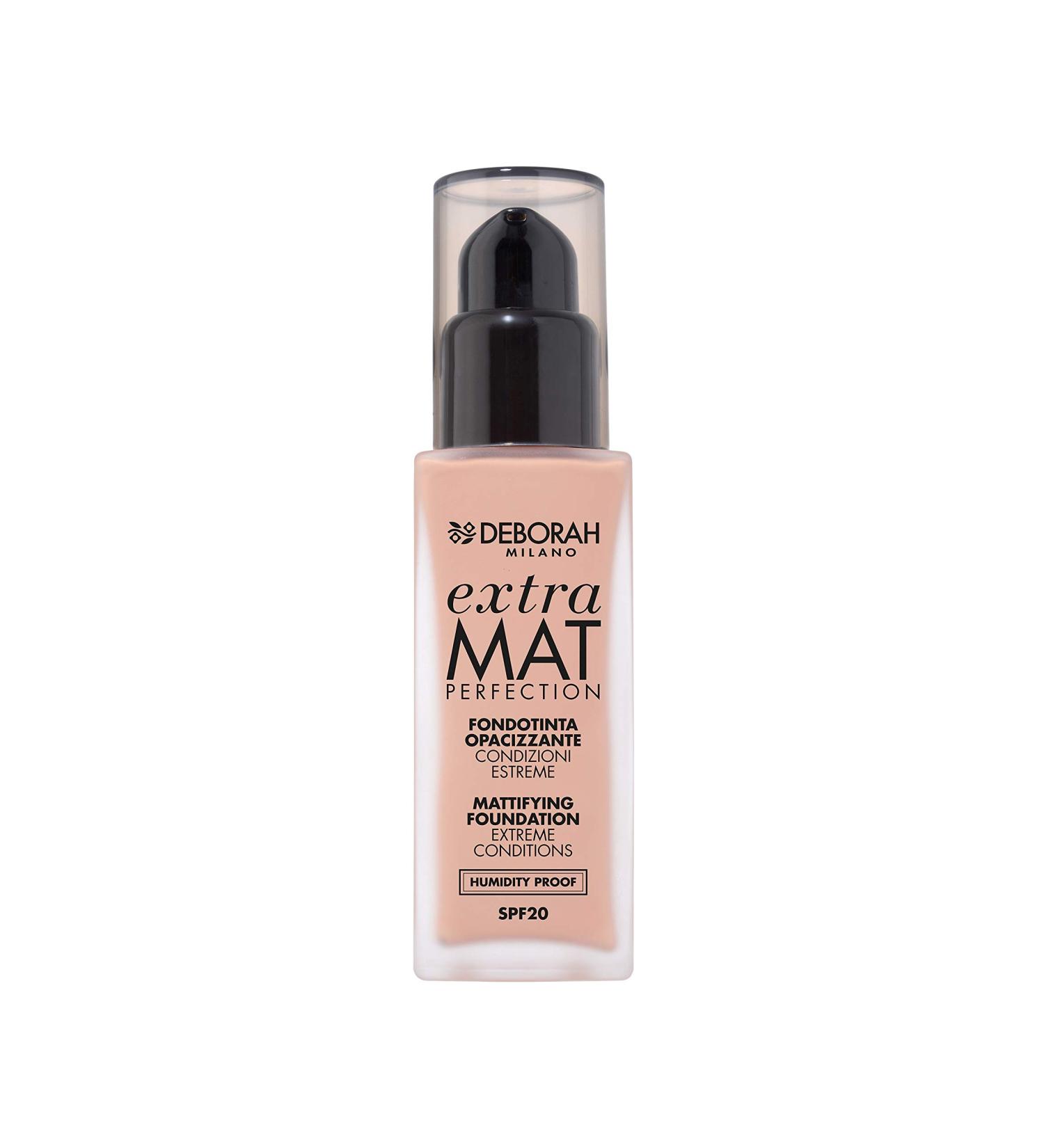 DEBORAH Deborah Extra Mat Perfection N.2.1 Vanilla Finish Opaque Foundation No Transfer Texture and Humidity Proof SPF20 - 30ml - Buy Online on GoSupps.com