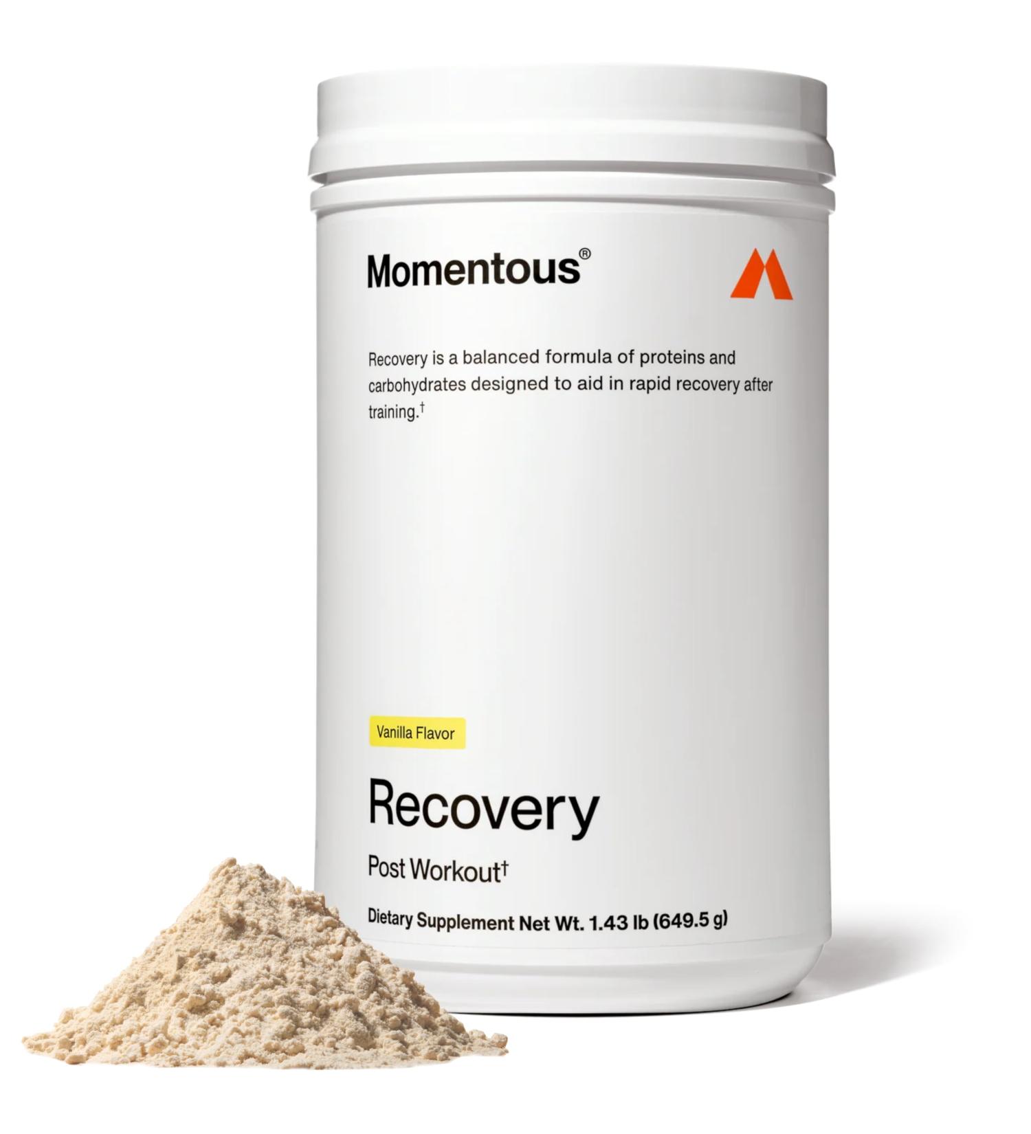 Momentous Recovery Grass-Fed Whey Protein Powder - 20 g Post-Workout Whey Isolate Protein - NSF Certified for Sport - Gluten-Free - 15 Servings - Vanilla - Package May Vary Vanilla 1.32 Pound (Pack of 1) - Buy Online on GoSupps.com
