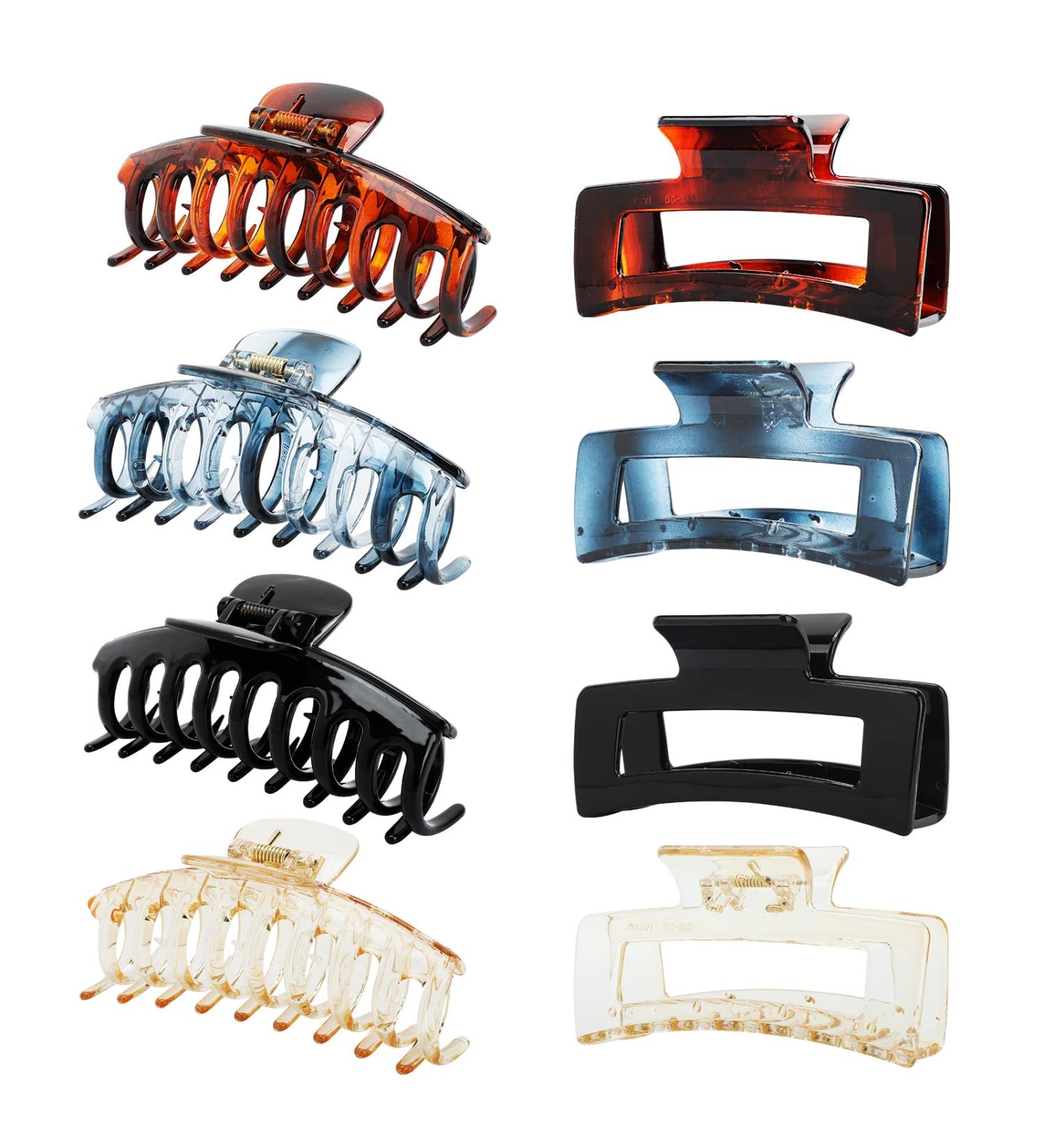 Zou.Rena Big Claw Clips for Thick Hair - 4.3 Inch Slipproof Glossy Hair Clips for Women & Girls - Strong & Shiny Long Hair Accessories - Buy Online on GoSupps.com