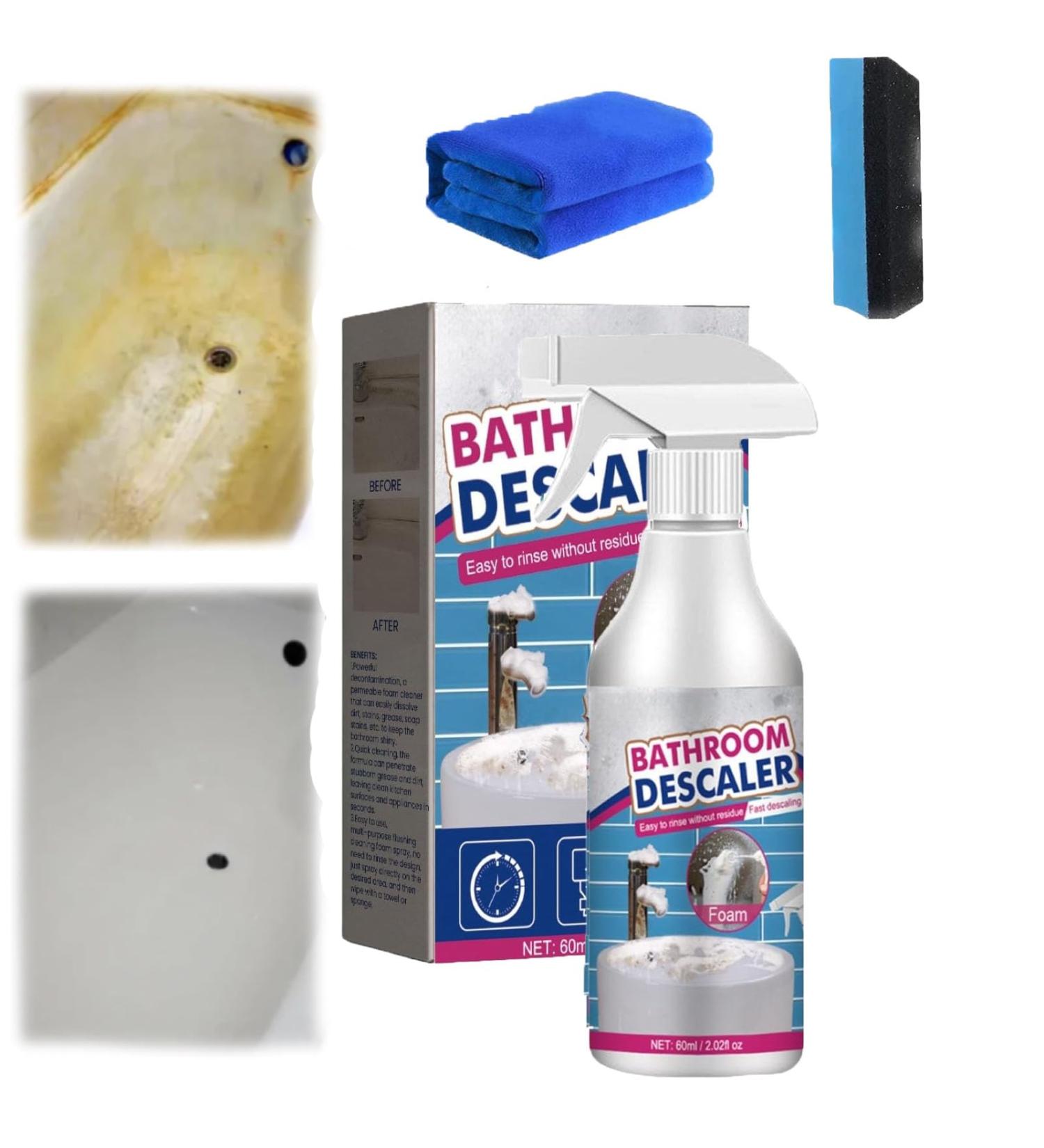 Stubborn Stains Cleaner Bathroom Foam Cleaner Spray All-Purpose Bathroom Descaler Foam Spray Powerful Descaling Cleaning Agent for Bathroom Toilet Bath Shower Glass (1Pcs) - Buy Online on GoSupps.com
