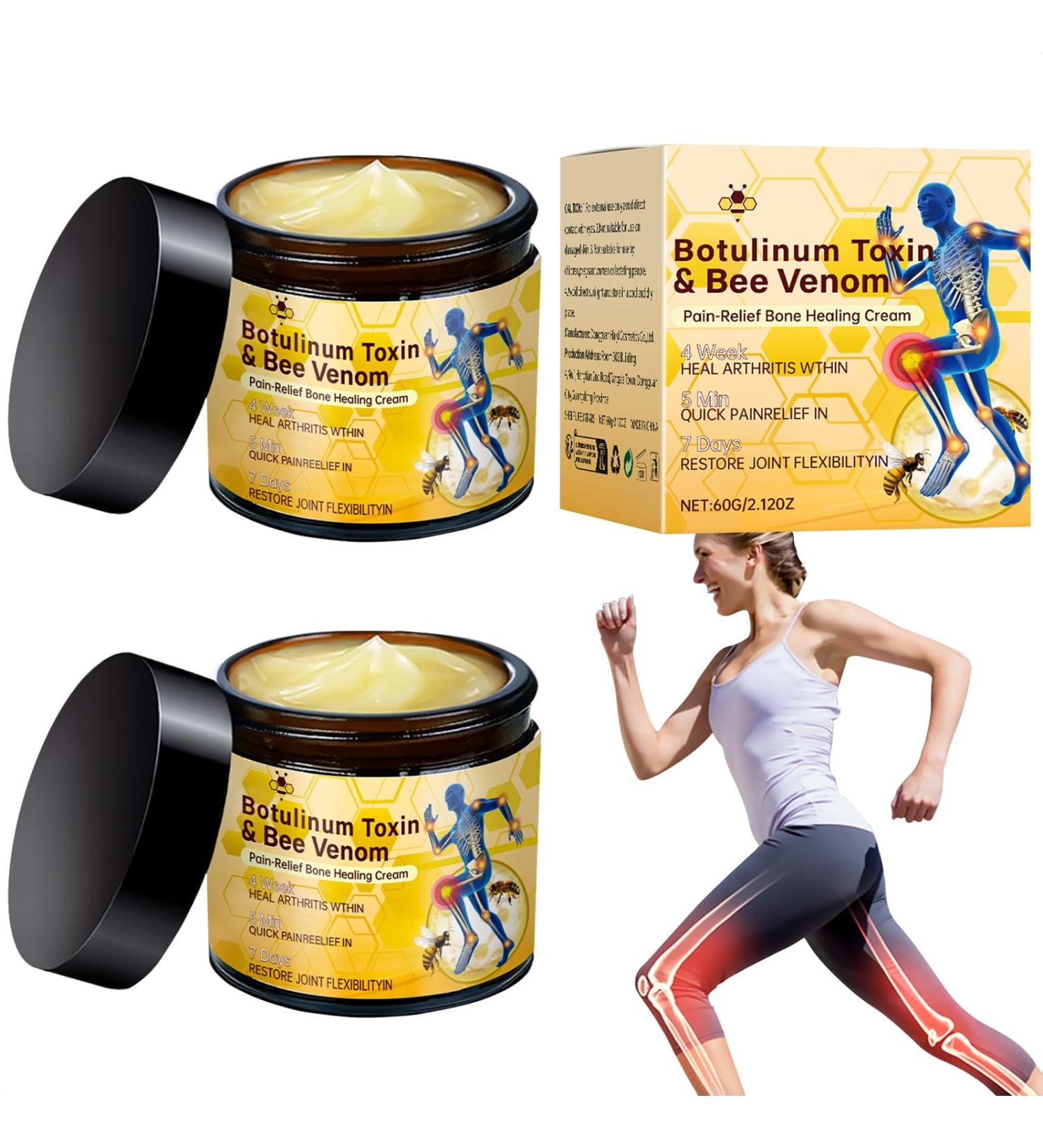 rubeonly 2Pcs Bee Venom Joint Gel Cream Bee Venom Advanced Joint and Bone Cream Advanced Professional New Bee Venom Professional Gel for Back Neck Hands Knee - Buy Online on GoSupps.com