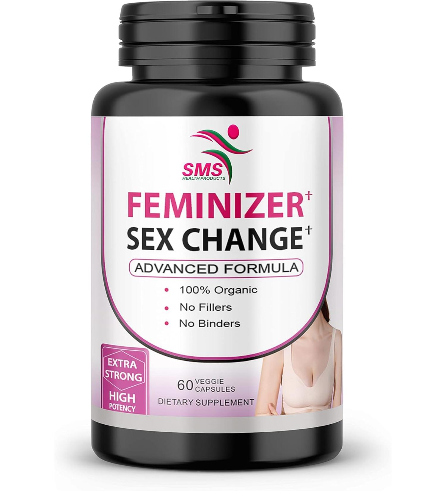 Feminizer Sex Change SMS Pueraria Mirifica 500mg Capsules - Promotes Women's Health, Organic Herbal Supplement - Buy Online on GoSupps.com