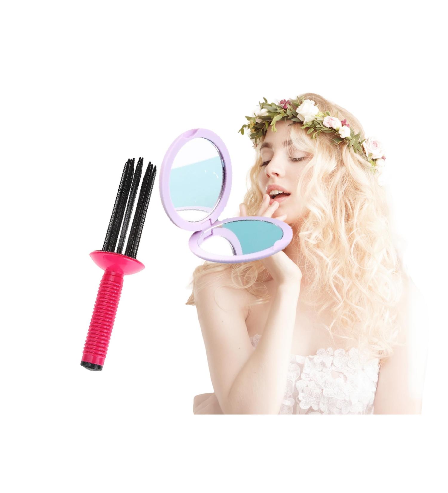 Ultimate Curling Roll Comb - Heatless Curling Wand & Anti-Slip Hair Styler Tool in Dark Red - Perfect for Gorgeous Curls Worldwide - Buy Online on GoSupps.com