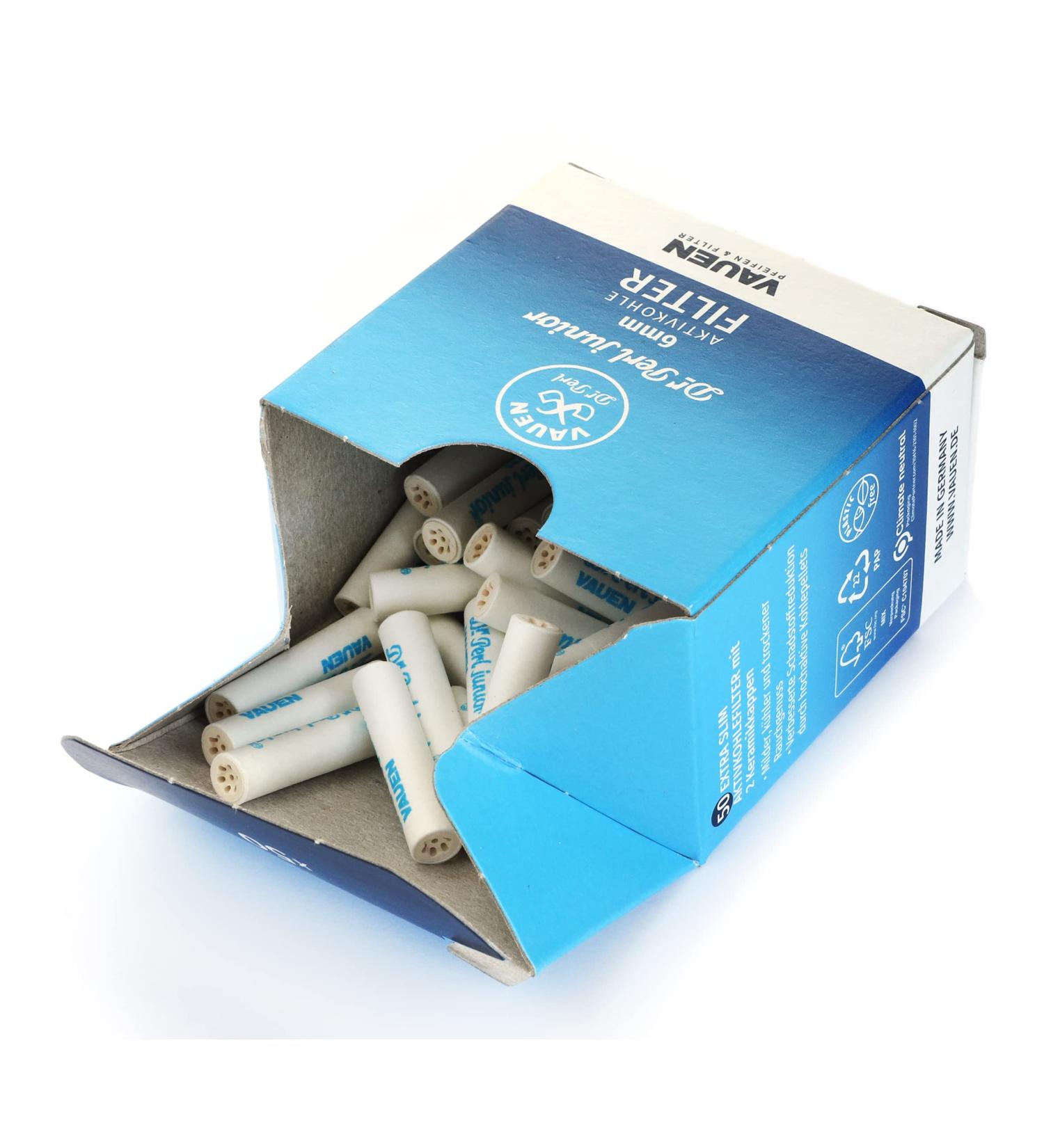 Vauen Dr. Perl Jufifty 6mm Charcoal Filters x 50 - Activated Charcoal Filters for Enhanced Smoking Experience - Buy Online on GoSupps.com
