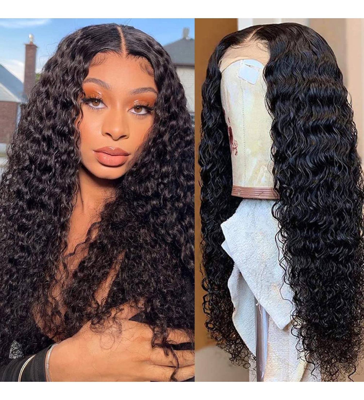 Deep Wave Lace Front Human Hair Wigs 16 150% Density for Black Women - Pre Plucked with Baby Hair | Natural Color - Buy Online on GoSupps.com