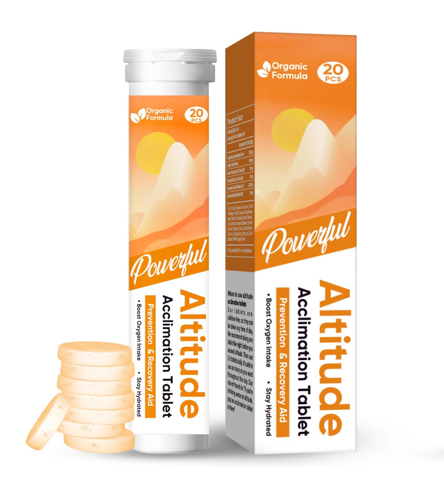 Altitude Sickness Prevention Tablets - 20pcs for Rapid Acclimation & Relief from Symptoms - Buy Online on GoSupps.com