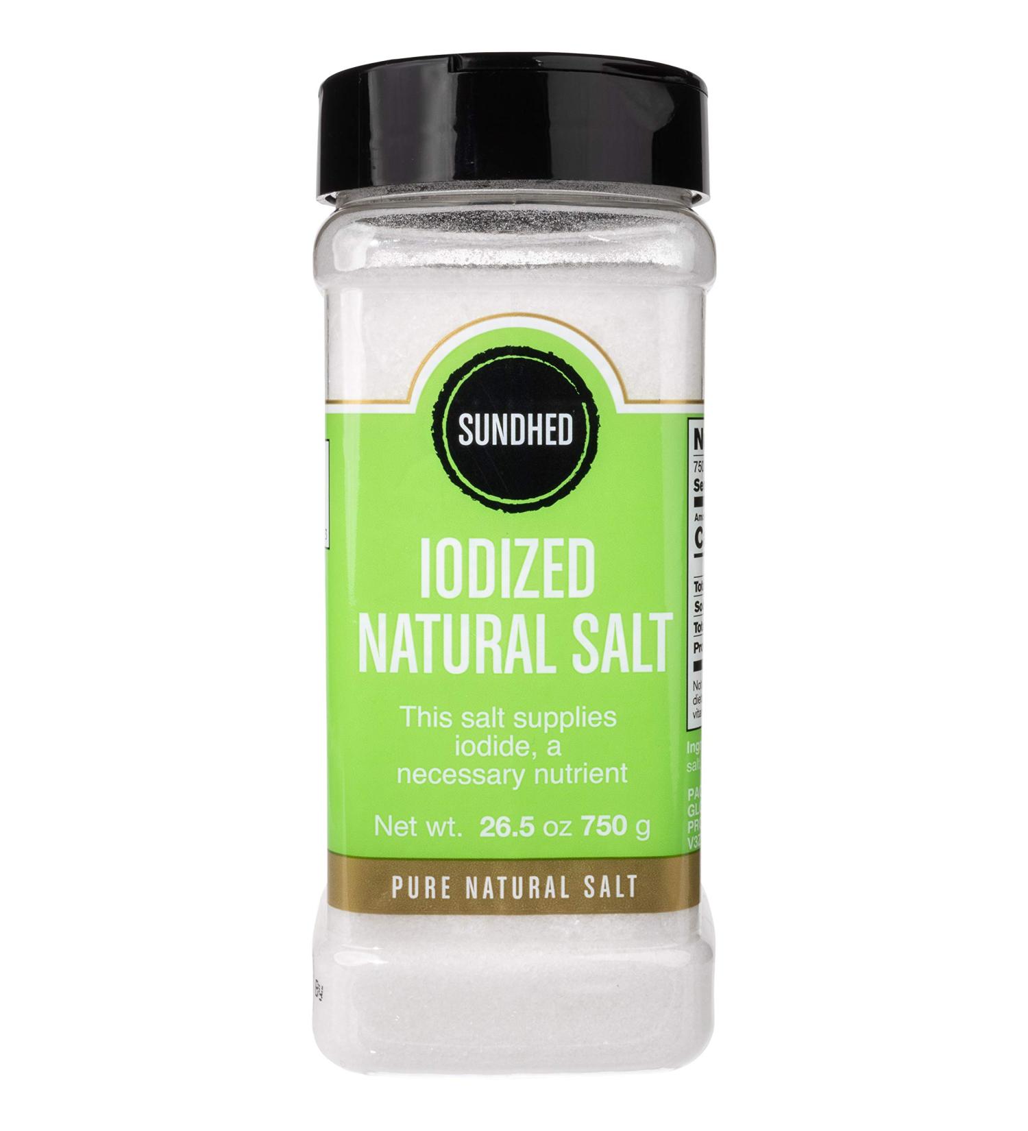 Sundhed Natural White Rock Salt (Fine) Refill | 750g (26.45oz) Gourmet Seasoning Salt | Real Iodized Table Salt | Keto & Kosher Certified - Buy Online on GoSupps.com